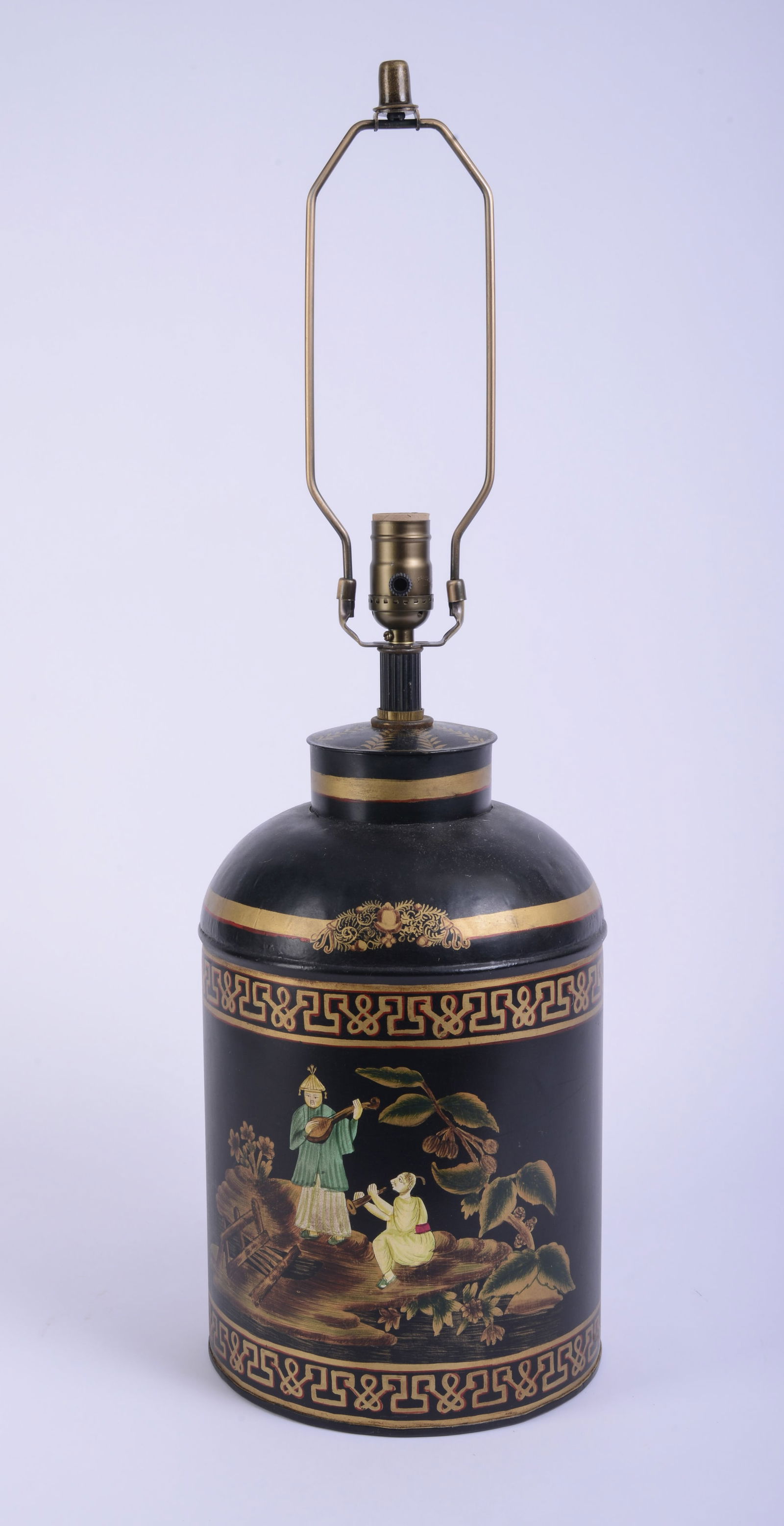 Painted Tin Table Lamp. (1 of 4)