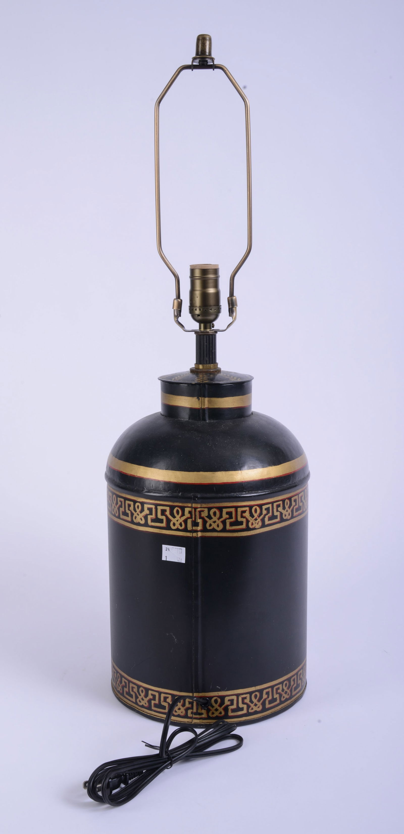 Painted Tin Table Lamp. - 3