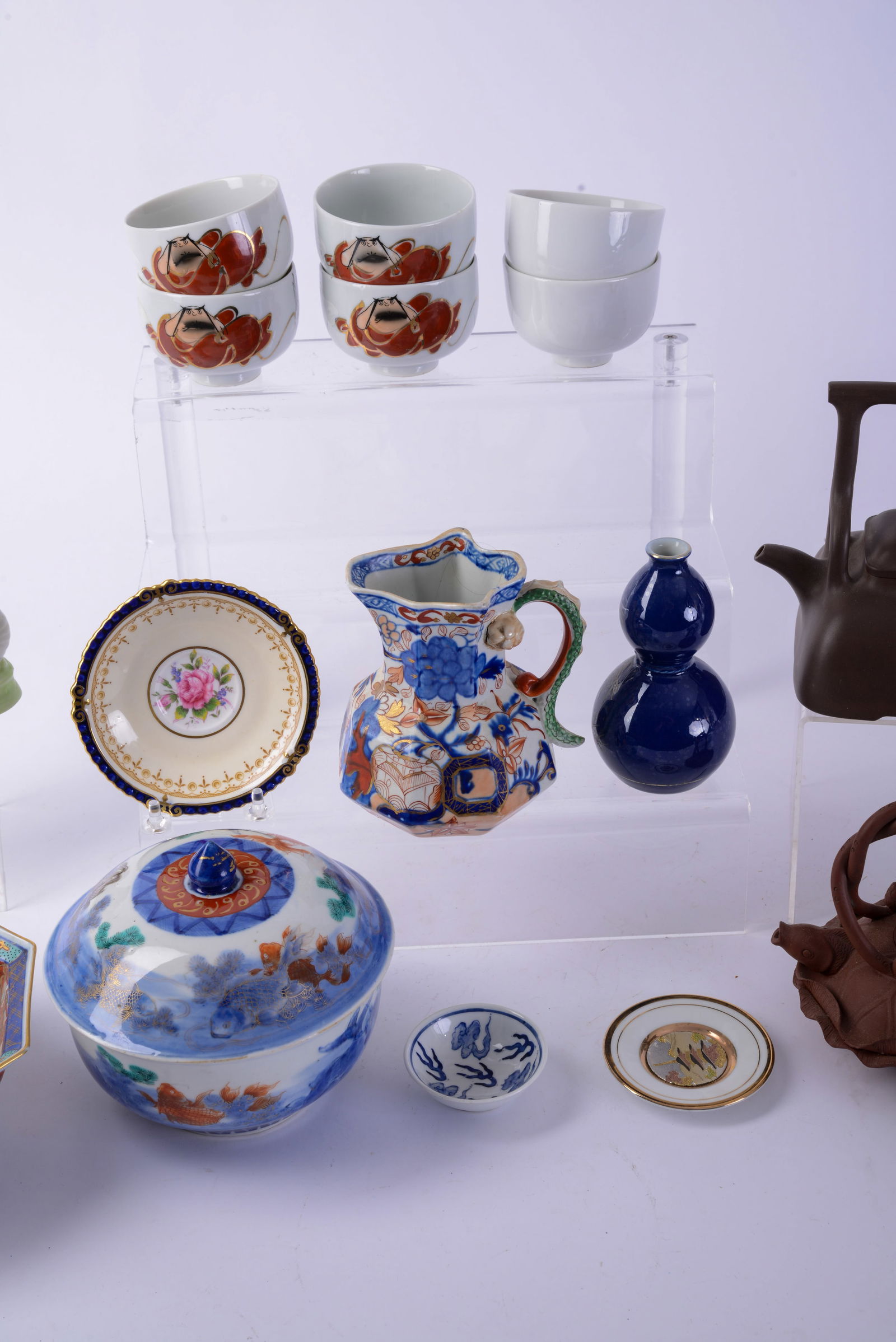 Small Redware Pitcher and Two Collanders. - 14