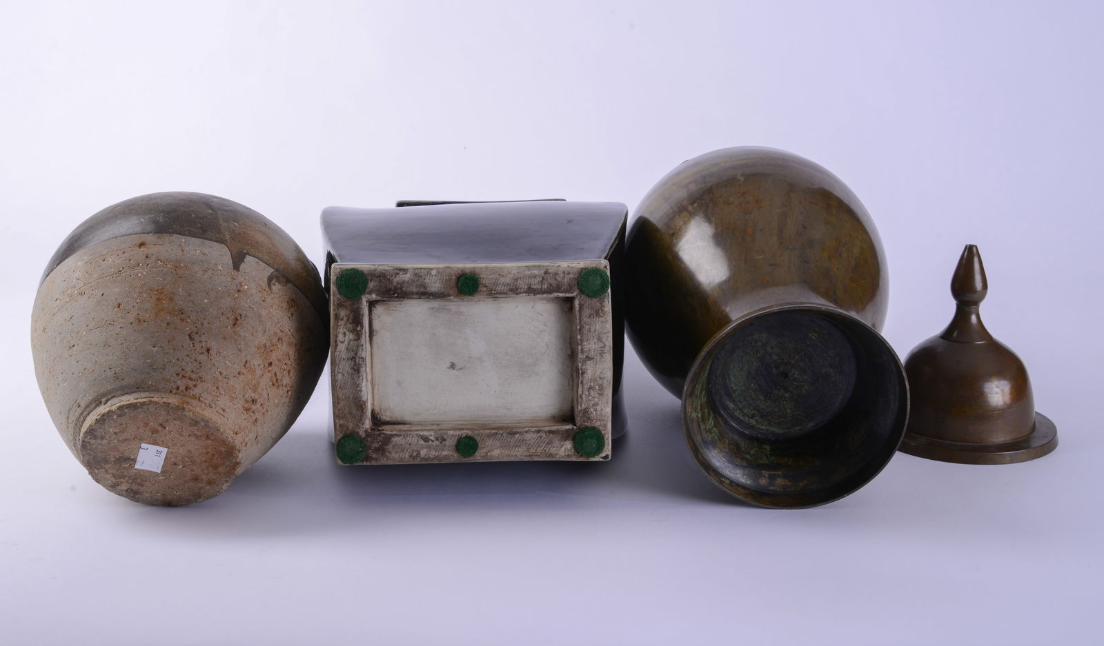 Small Redware Pitcher and Two Collanders. - 15