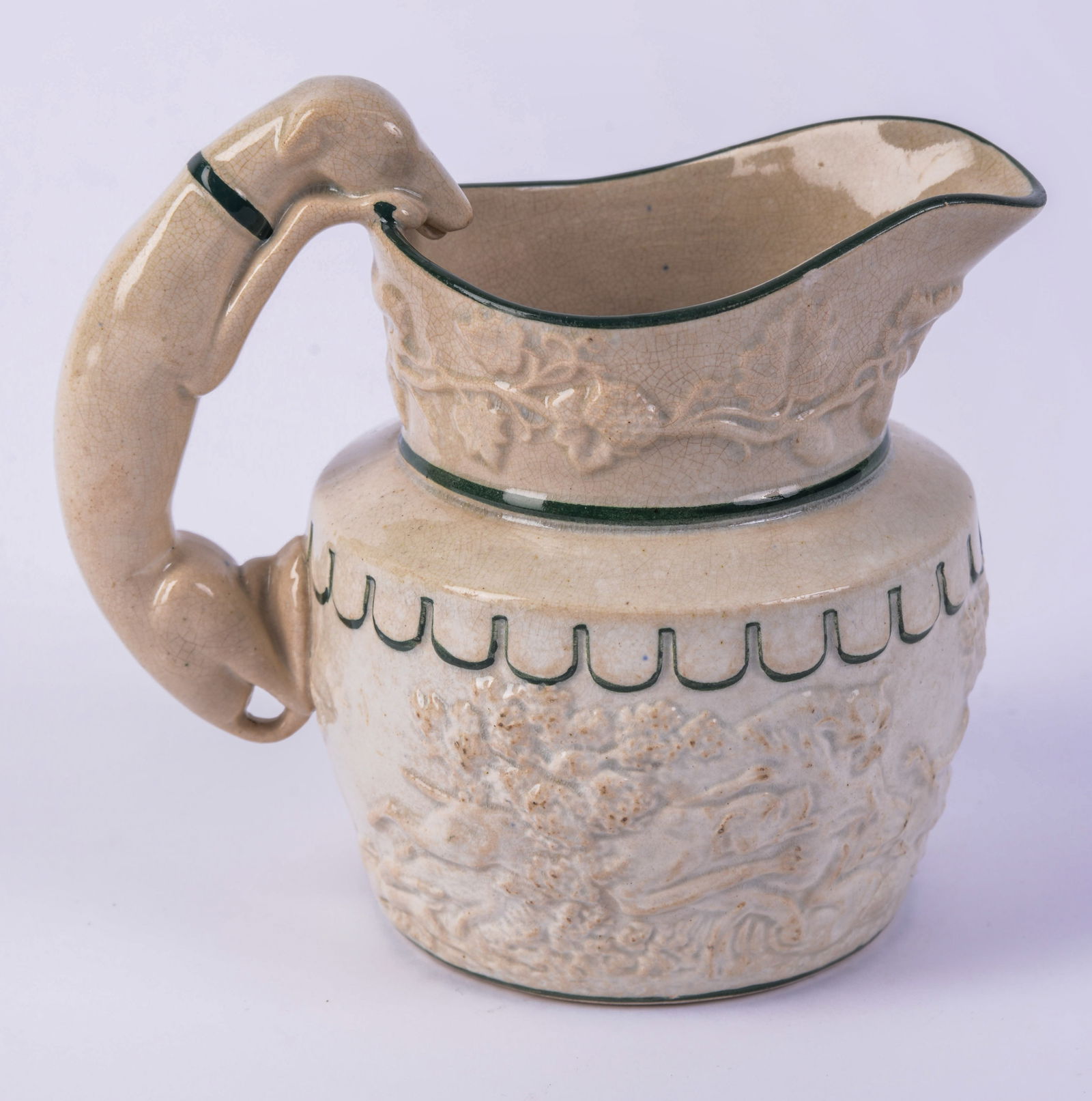 Small Pearlware Hunt Pitcher. - 3