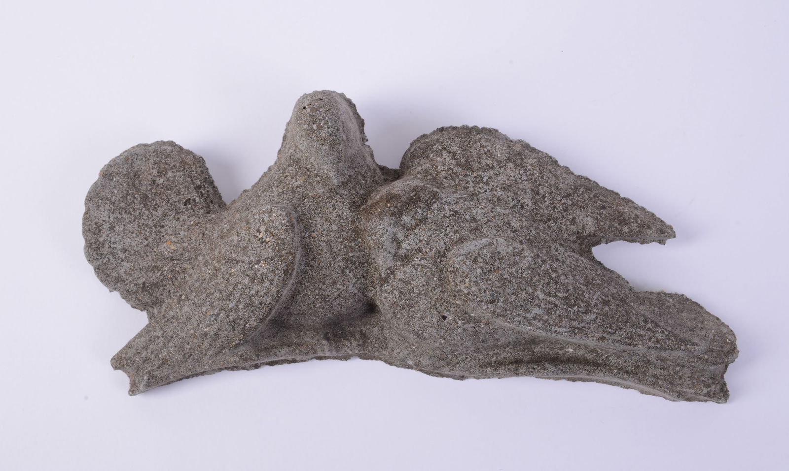 Small Concrete Wall Plaque With Birds.: Length 10.5 inches.