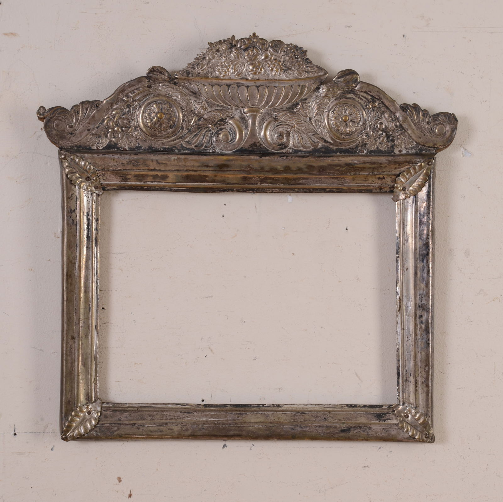 Pressed Metal Frame With Bowl of Fruit. (1 of 2)