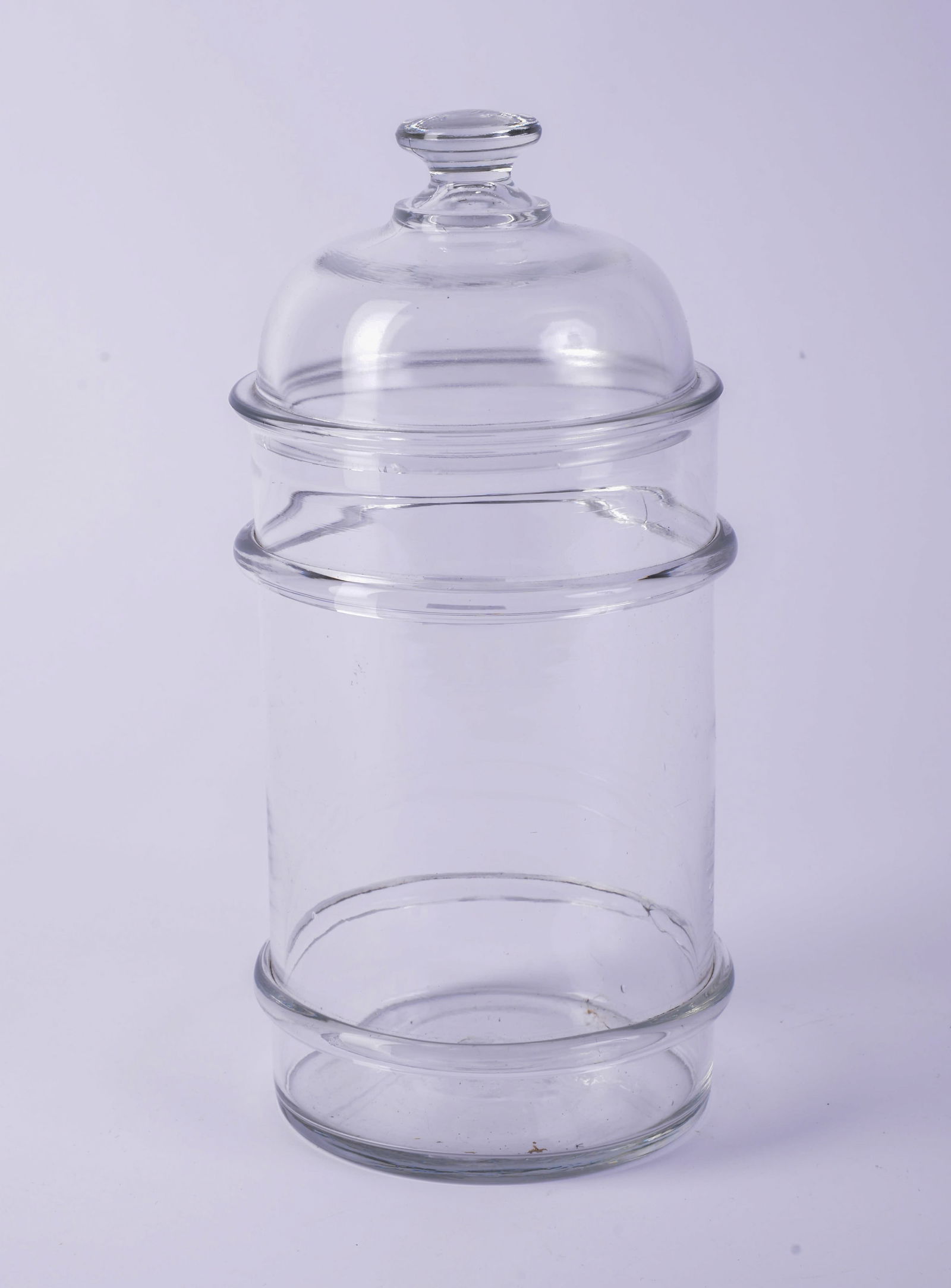 Blown Glass Covered Jar. (1 of 3)