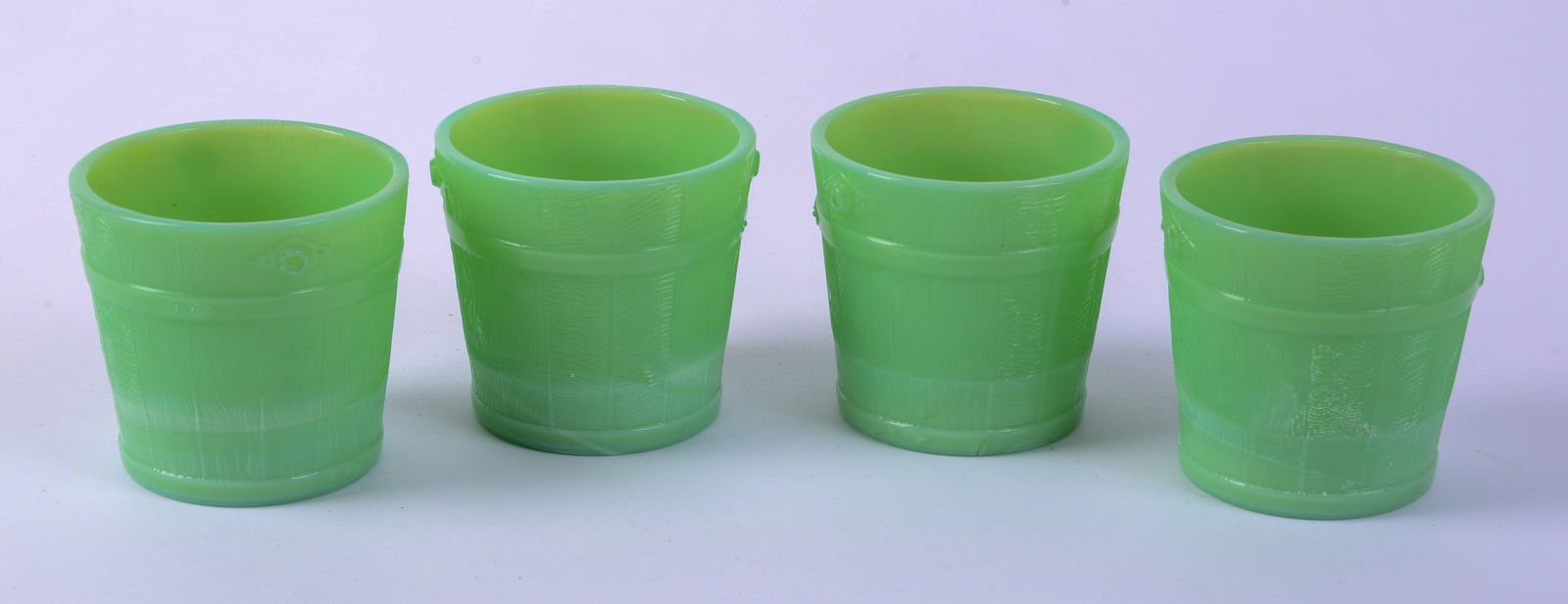 Four Small Jadeite Glasses. (1 of 3)