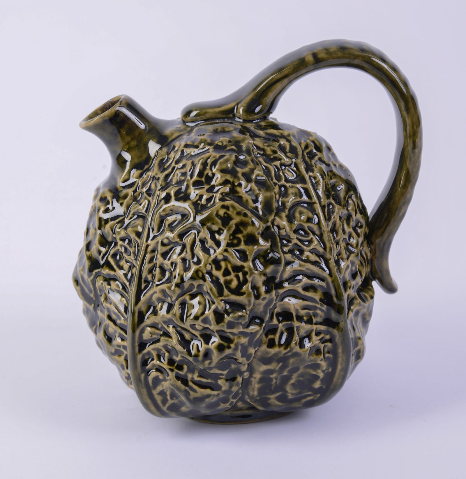 Small Cabbage Form Teapot.: Height 5.5 inches, good condition.