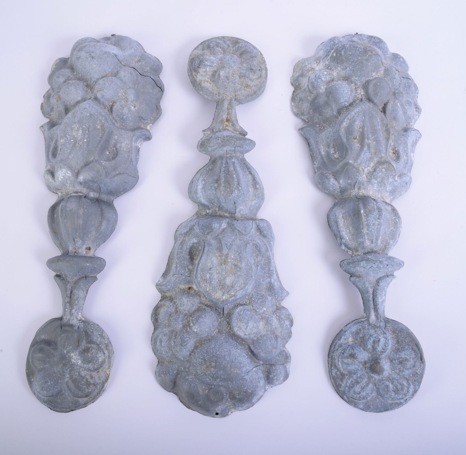 Three Lead Urn Form Wall Hangings. (1 of 5)