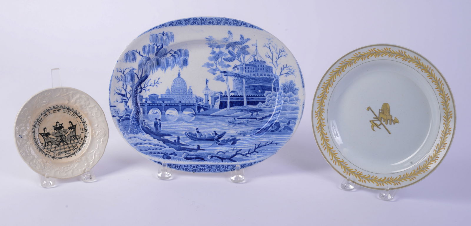 Three 19th Century Porcelain Dishes. (1 of 4)