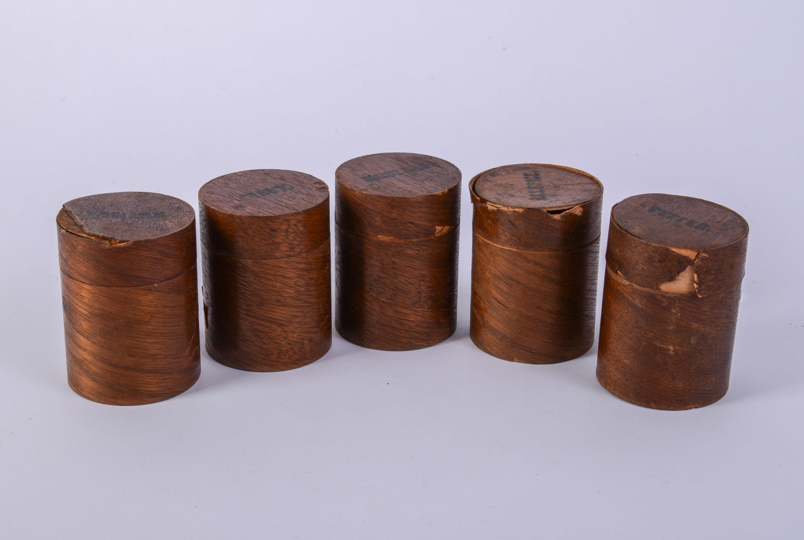 Five Small Spice Boxes. - 2