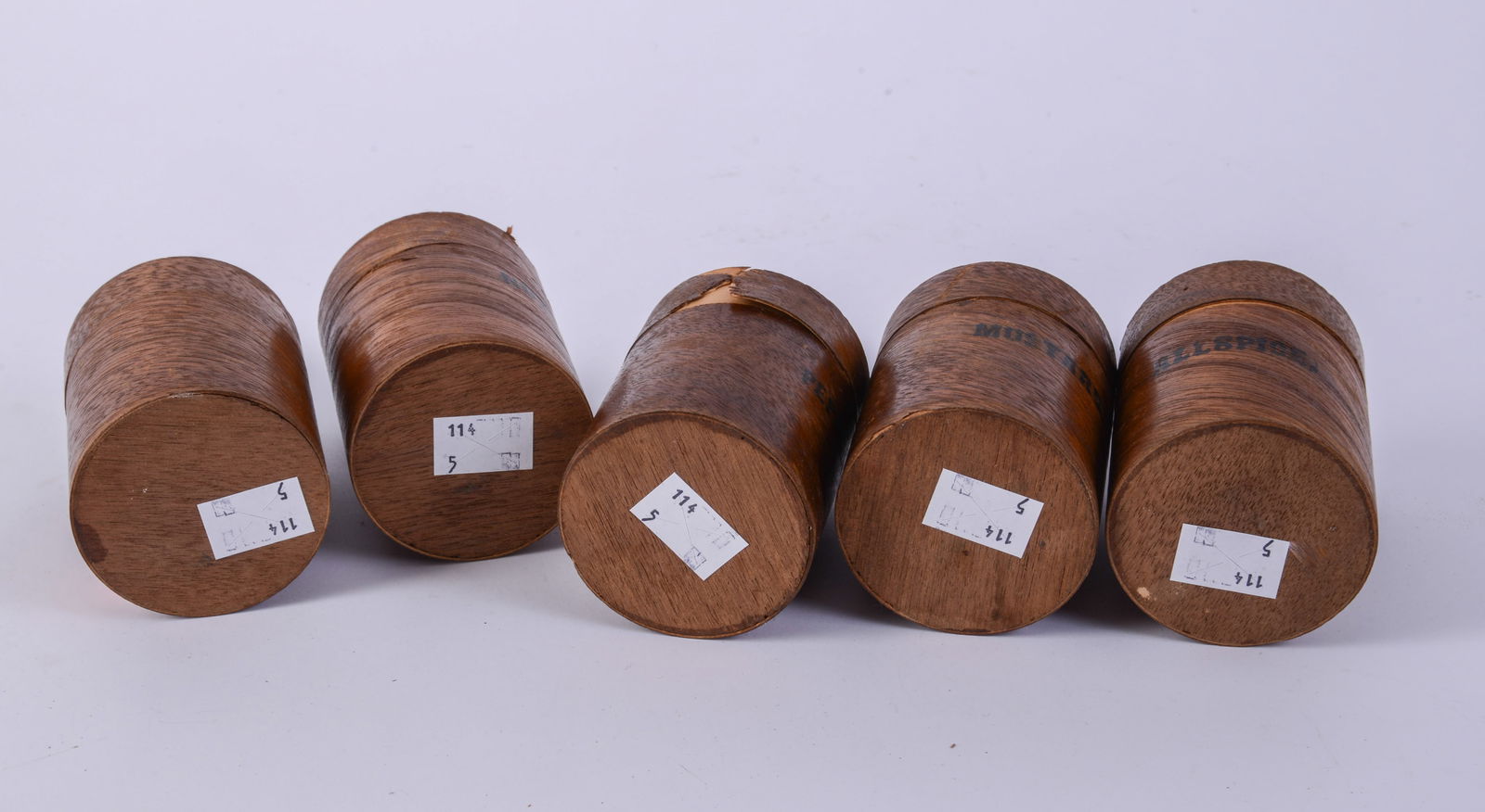 Five Small Spice Boxes. - 5