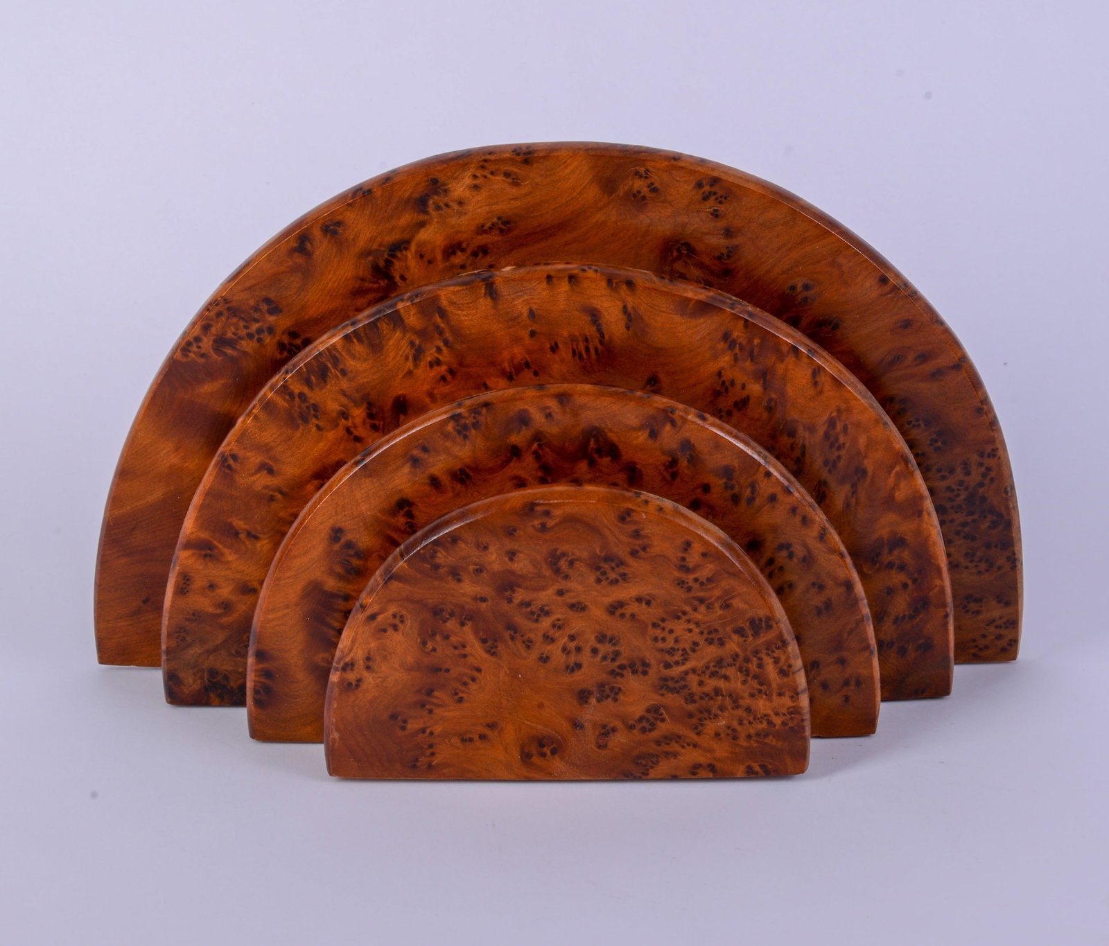 Burl Walnut Miniature Stand.: 3 x 9 x 5.5 inches.