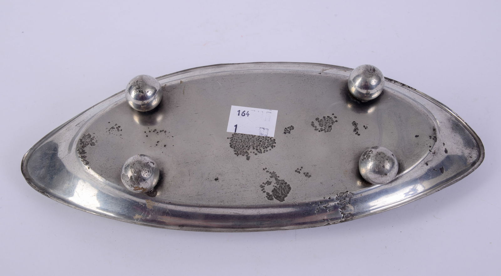 Silverplate Inkwell. - 5