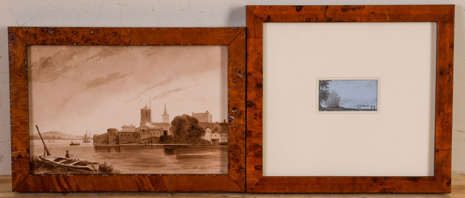 Two Small 19th Century European Watercolors. (1 of 4)