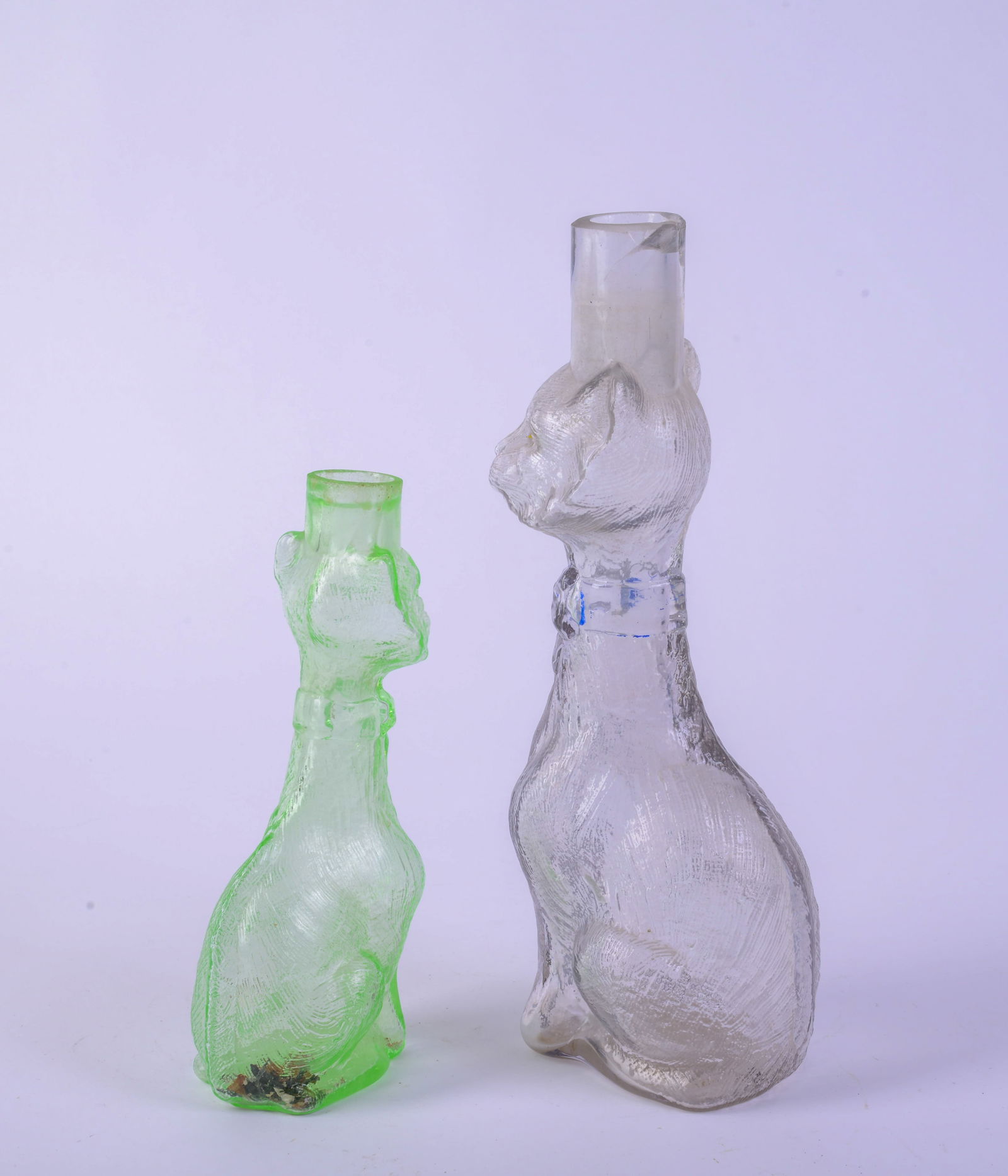 Two Glass Cat Form Jars. - 3