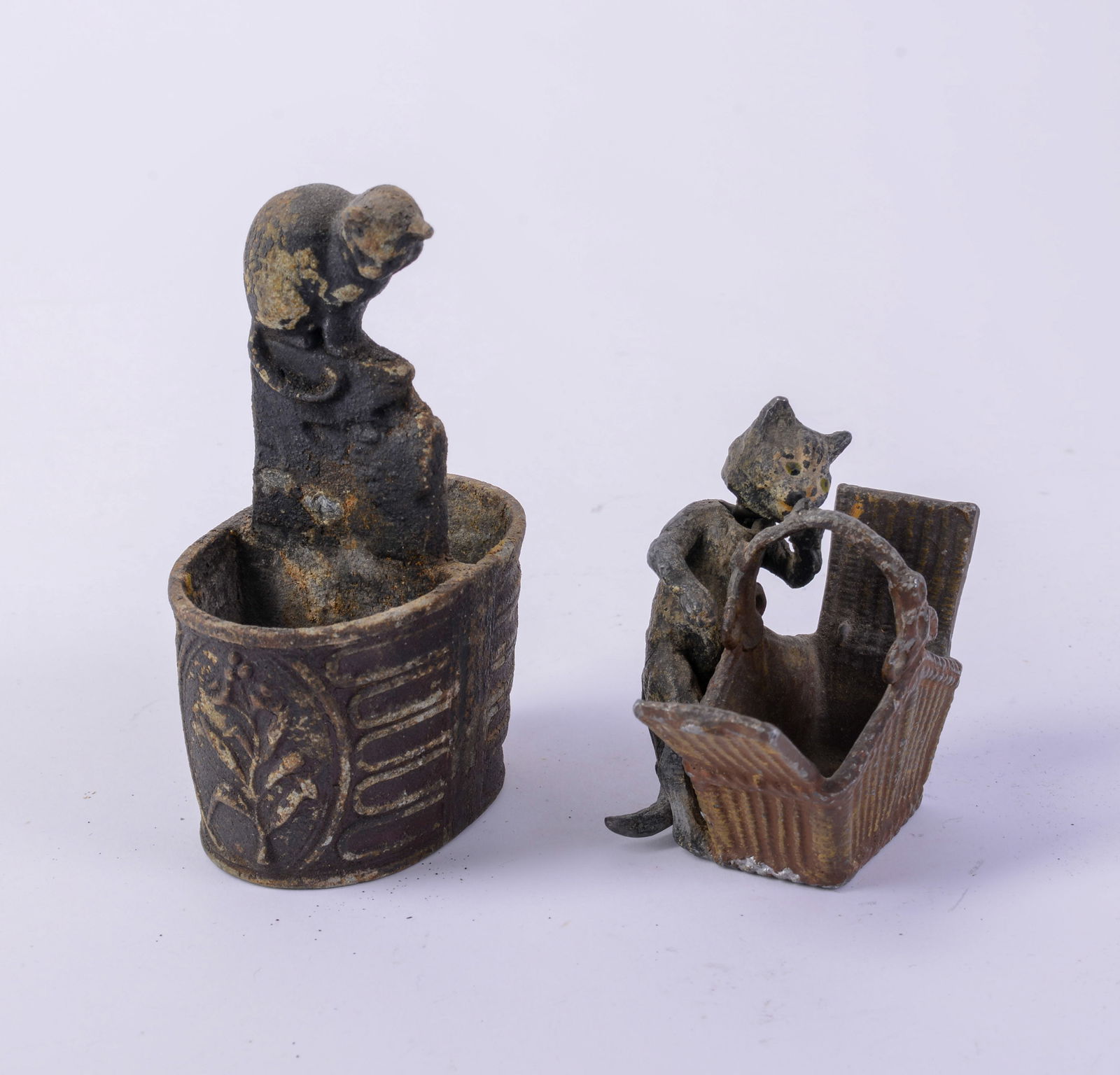 Two Match Holders With Cats. (1 of 3)