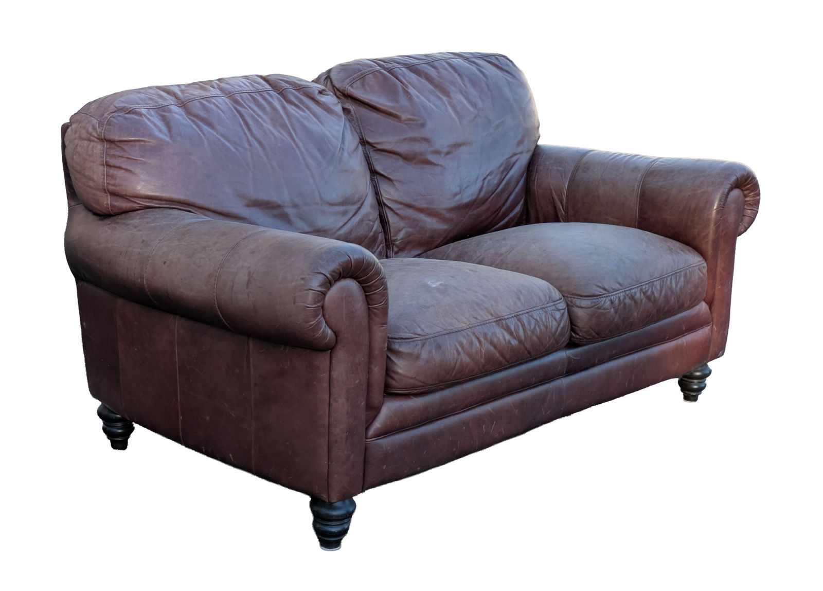 Brown Leather Sofa. (1 of 2)