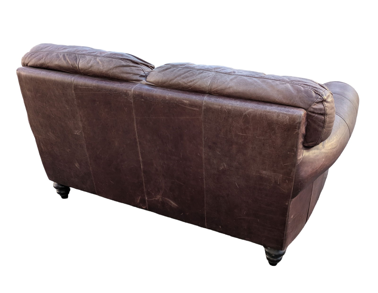 Brown Leather Sofa. - 2