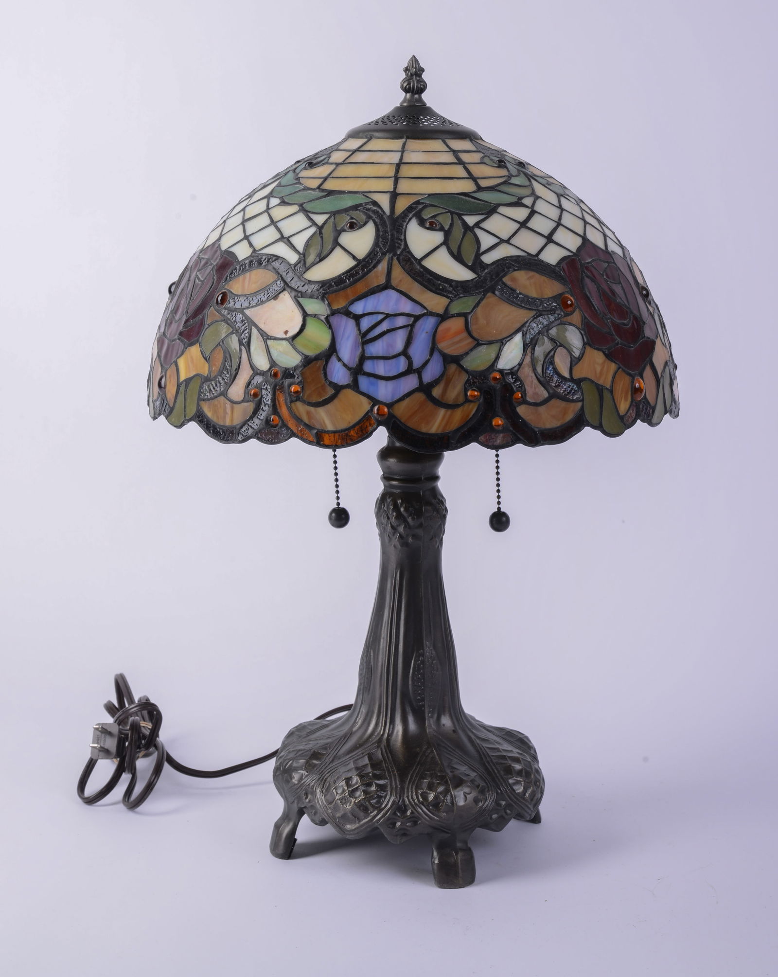 20th C Tiffany Style Lamp (1 of 6)