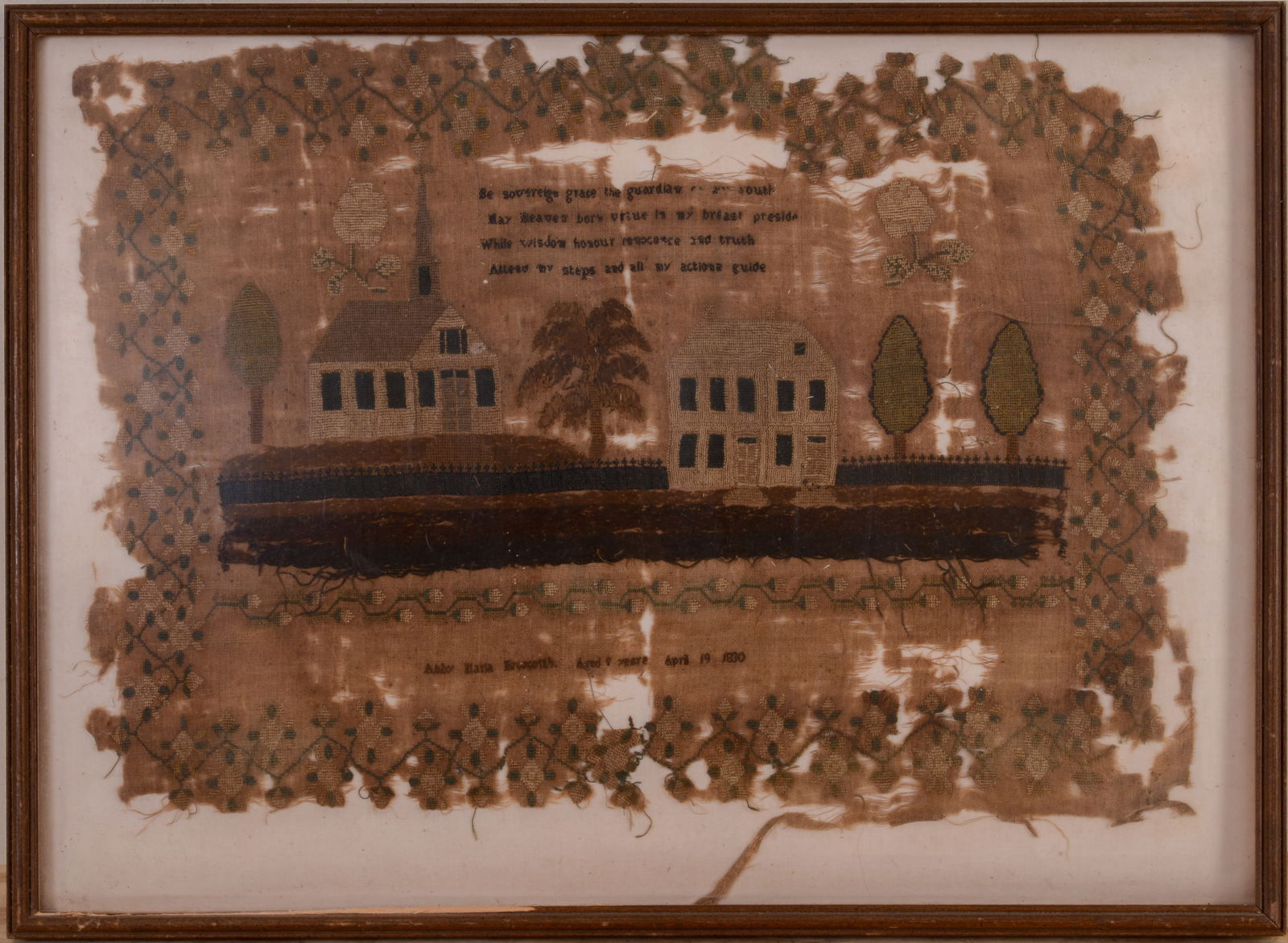 1830 American Schoolgirl Sampler (1 of 2)