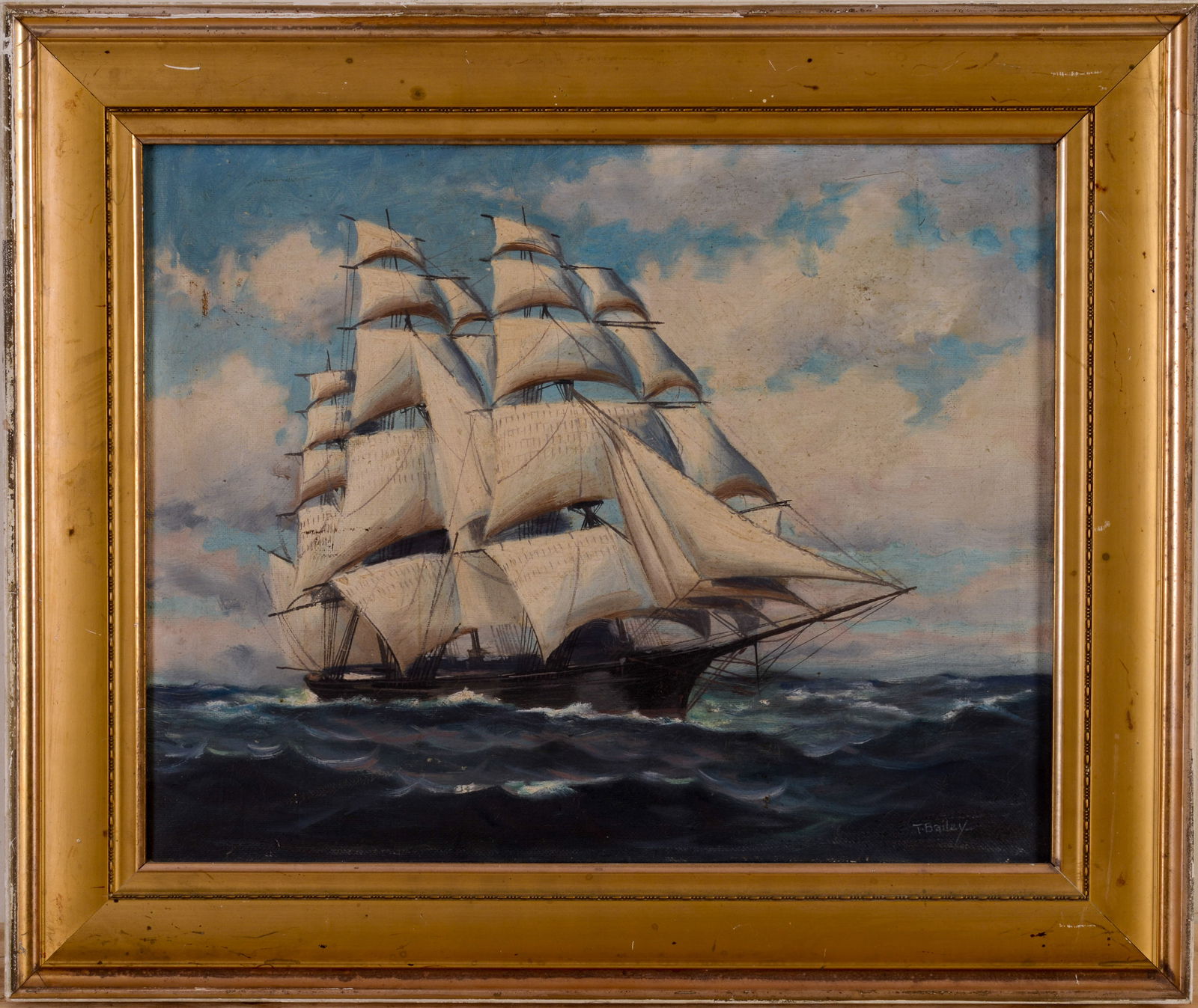 T. Bailey. Sailing Ship. (1 of 3)
