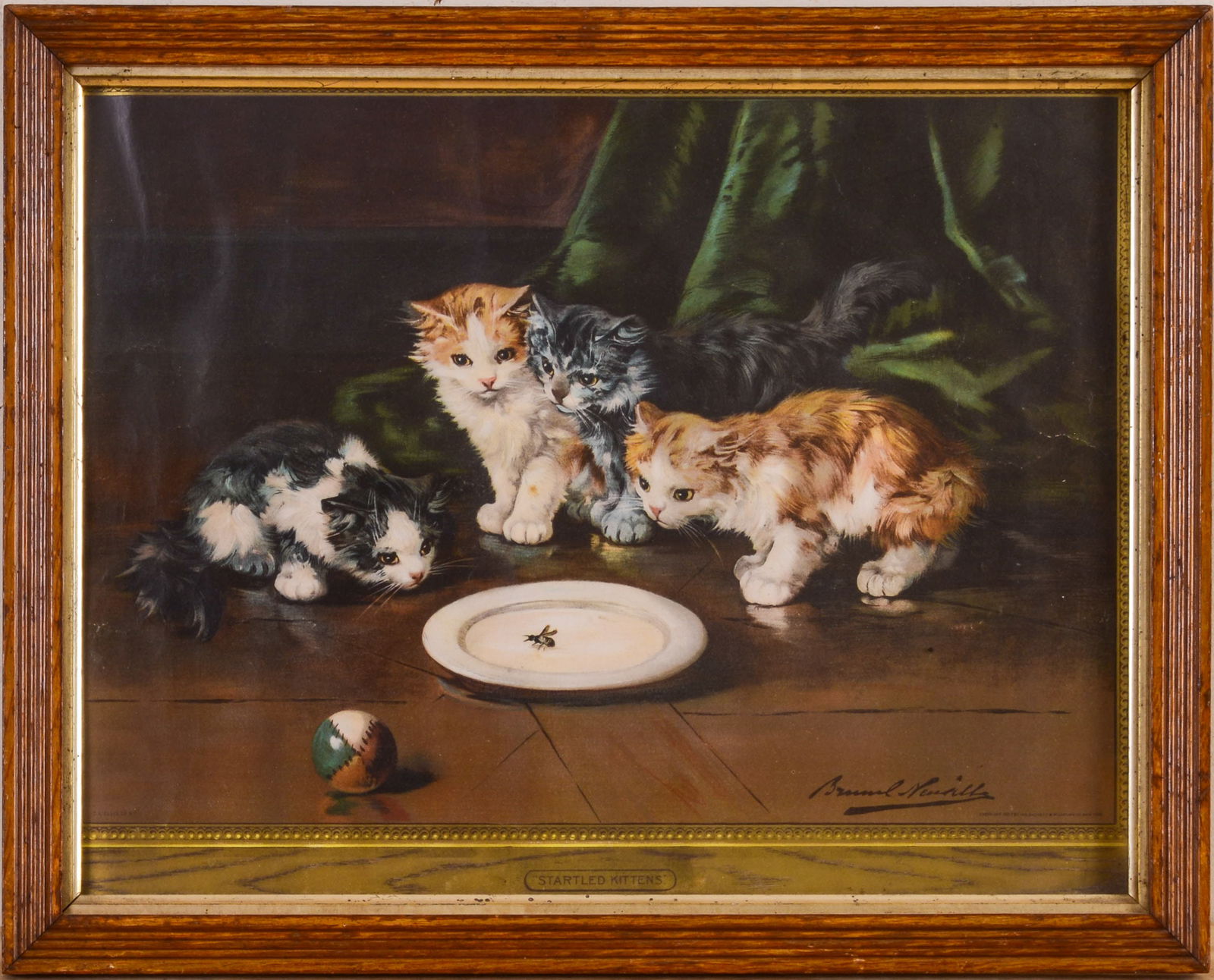 Lithograph: Startled Kittens. (1 of 3)