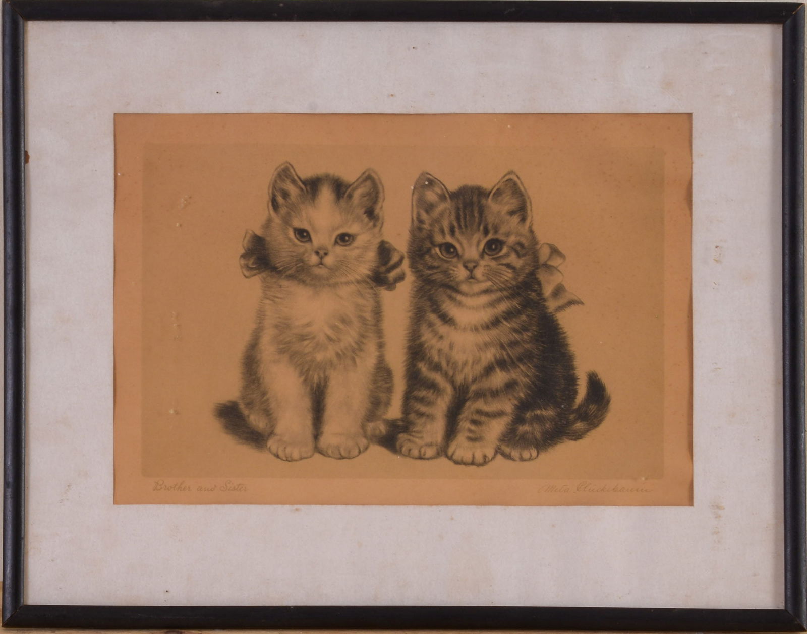 Lithograph: Brother and Sister. (1 of 3)