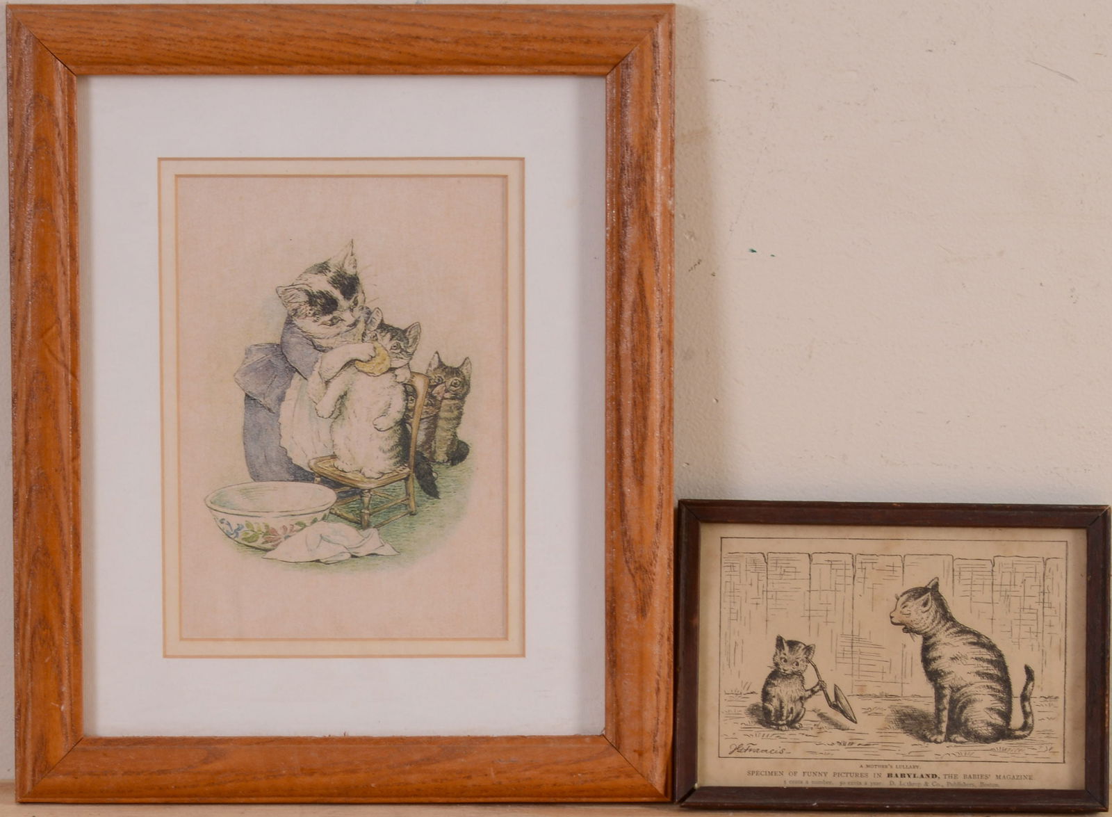 Two Prints With Cats. (1 of 4)