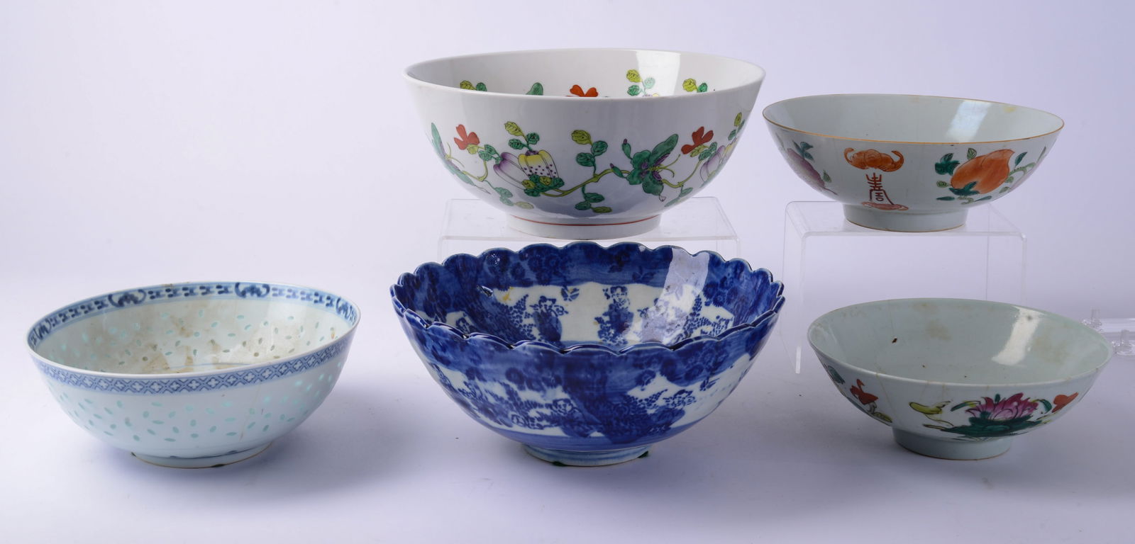 Five Chinese and Japanese Porcelain Bowls. (1 of 5)