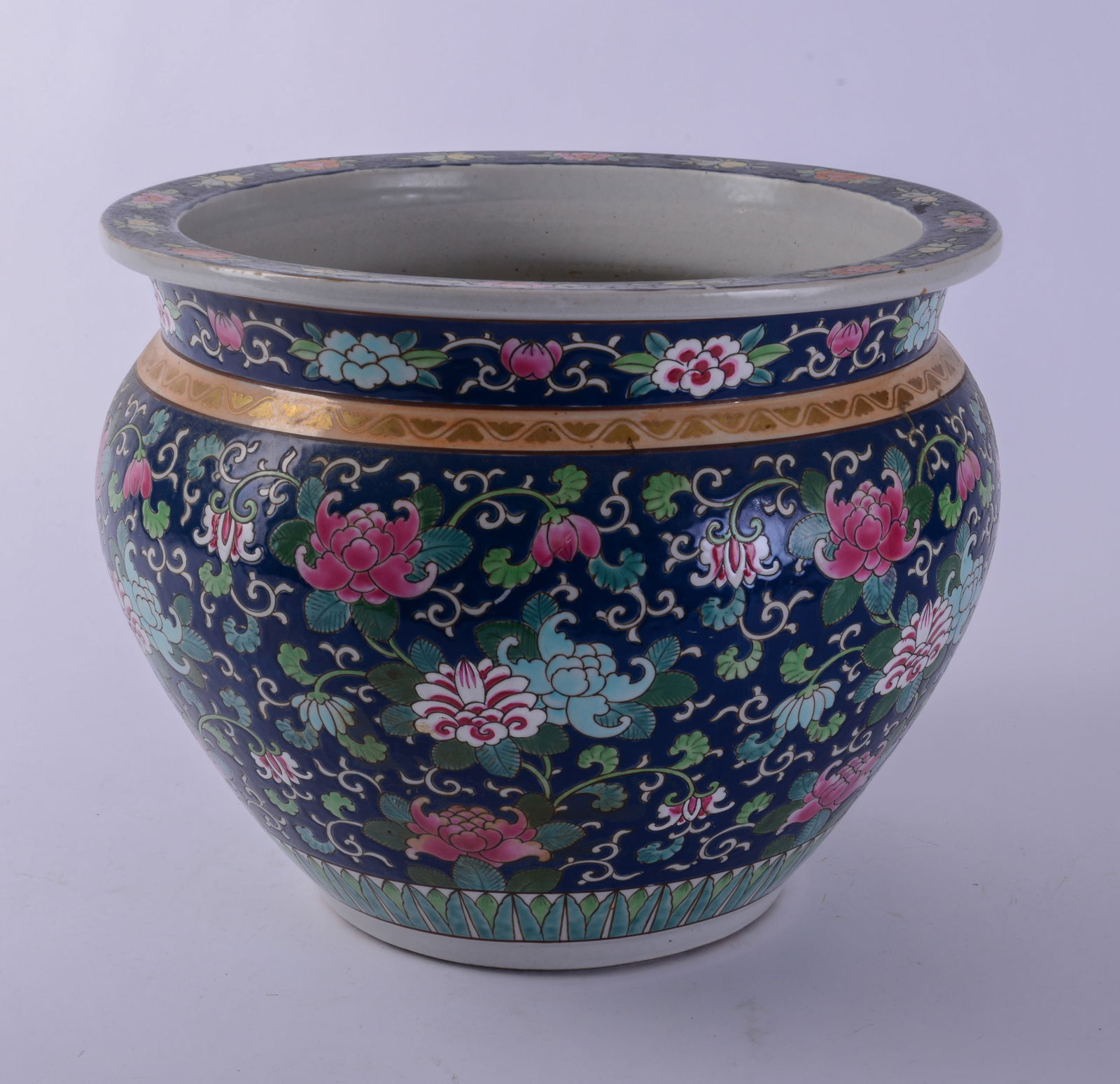 Large Chinese Porcelain Jardiniere. (1 of 3)