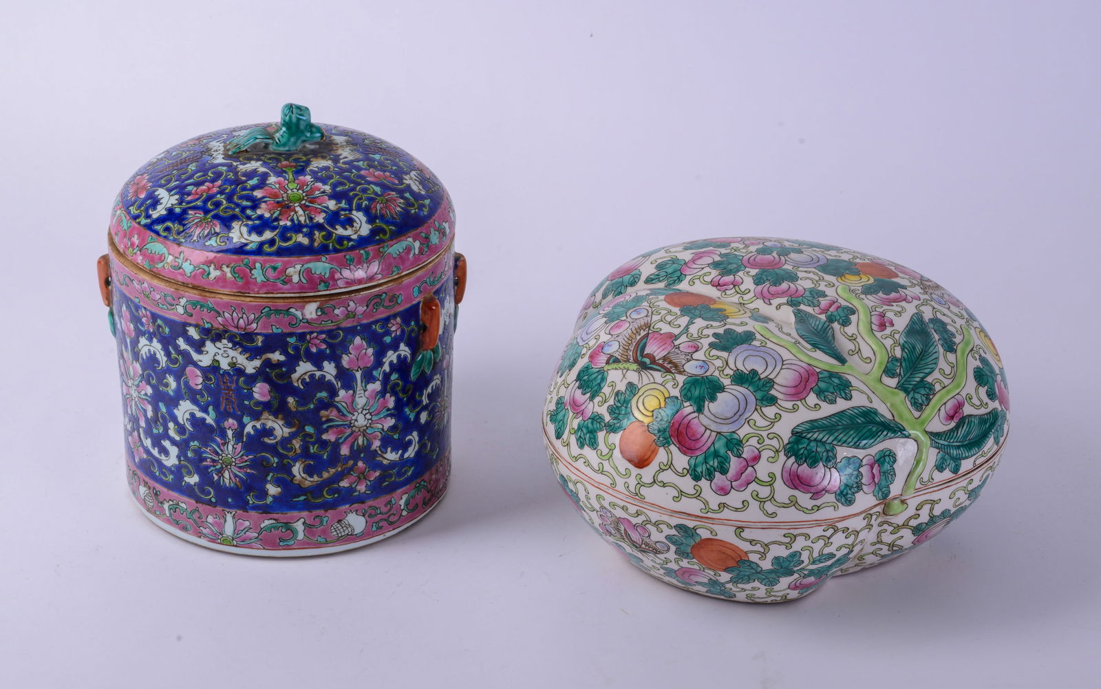 Chinese Porcelain Covered Canister and a Covered Bowl. (1 of 3)