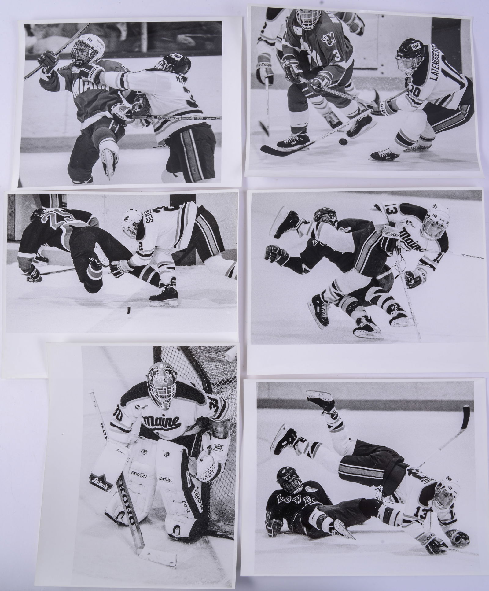 Group of UMaine Hockey Photos.: 8 x 10 inches, 6 total.