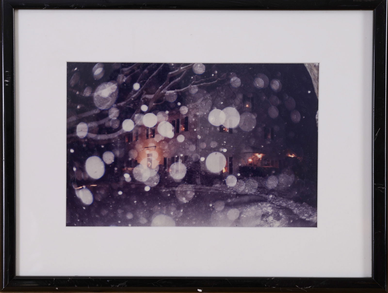 Alison Hildreth (Maine Contemporary). House in Snow.: Framed photograph, frame 13.5 x 17.5 inches.