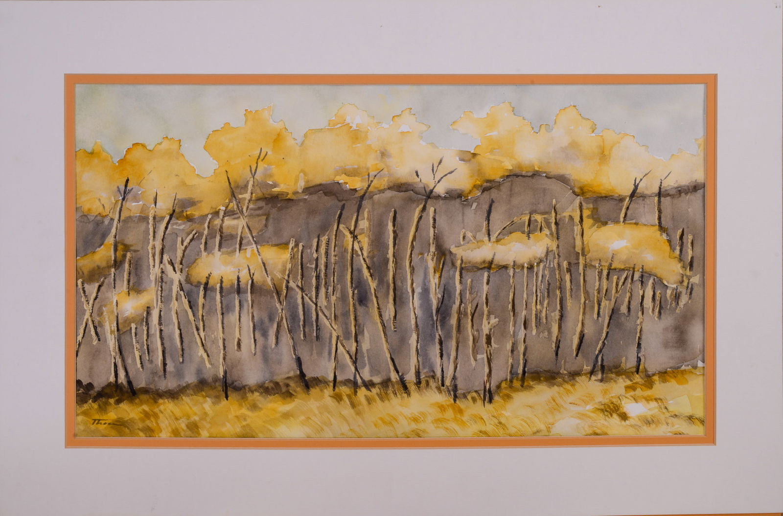 Wooded Landscape, After William Thon (1906-2000).: 11.5 x 19.75 inches, sight.