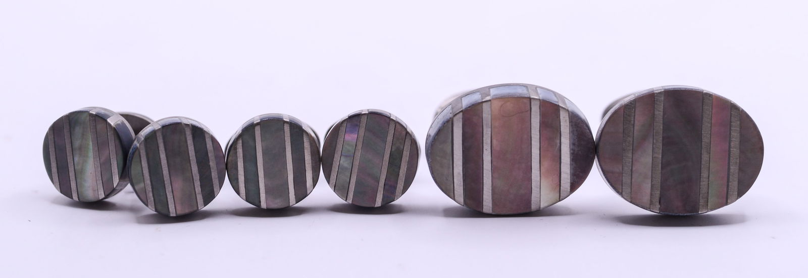 Jan Leslie Sterling Silver Cufflink and Shirt Stud Set.: New in bag.