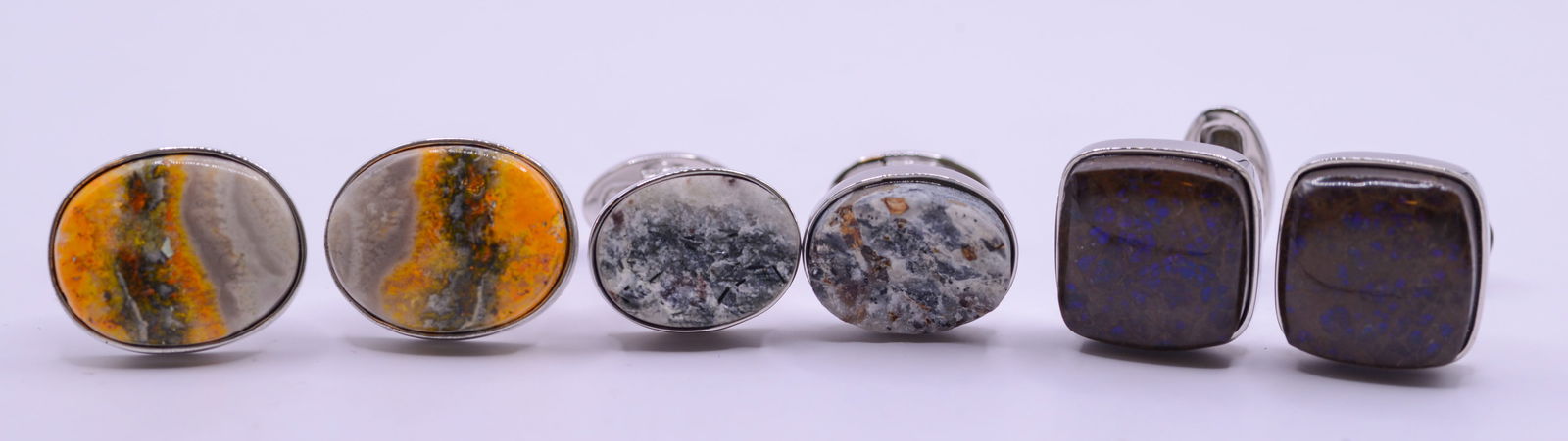 Three Pairs of Jan Leslie Sterling Silver Cufflinks. (1 of 3)