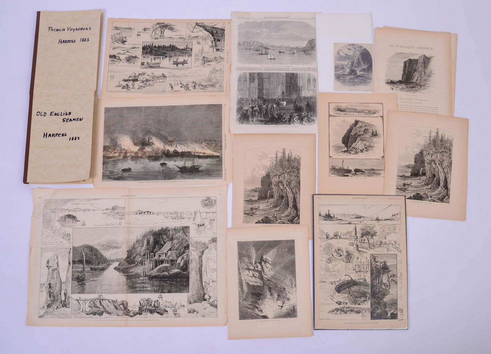 Collection of Harper's Weekly Prints.: Including two bound albums, and others.