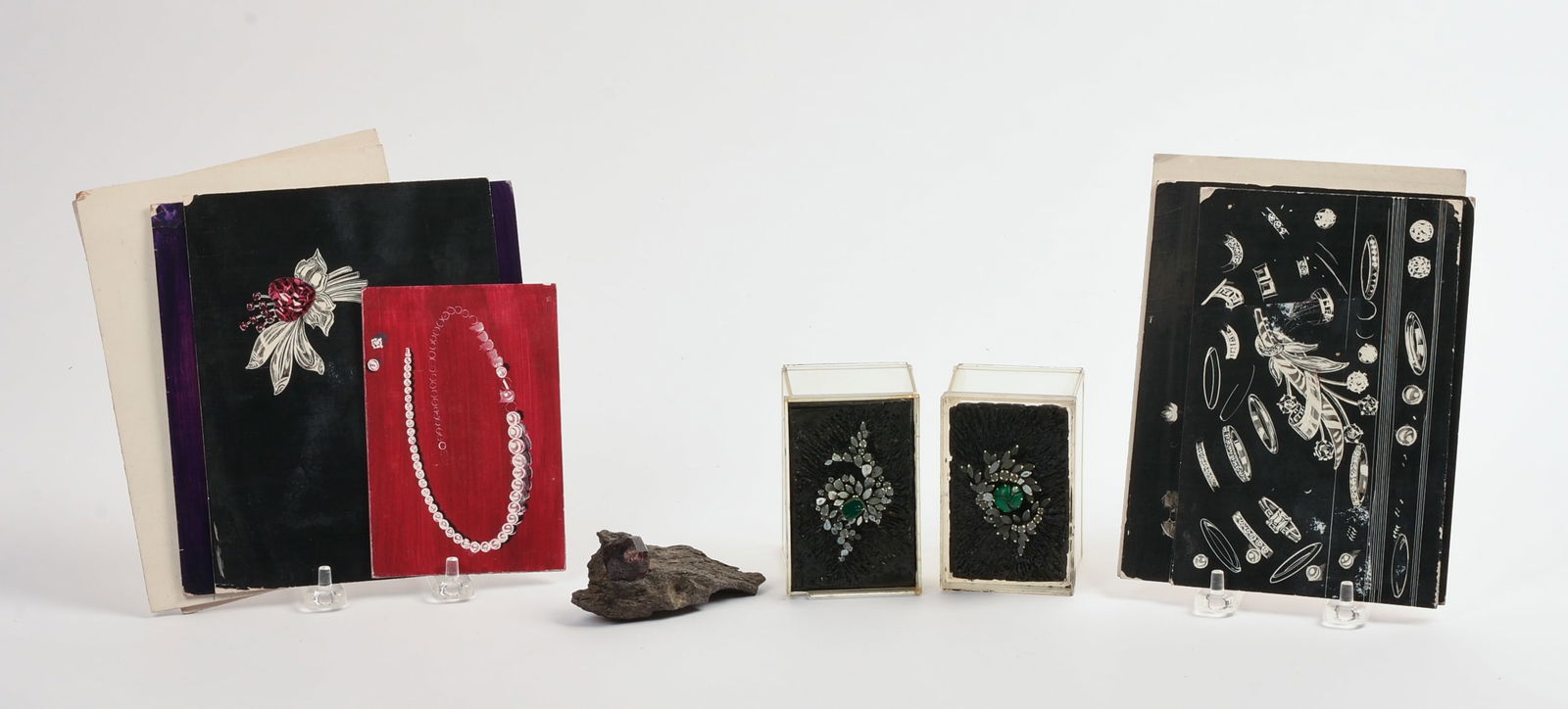 GROUP OF JEWELRY DESIGNS AND MOLDS. (1 of 3)