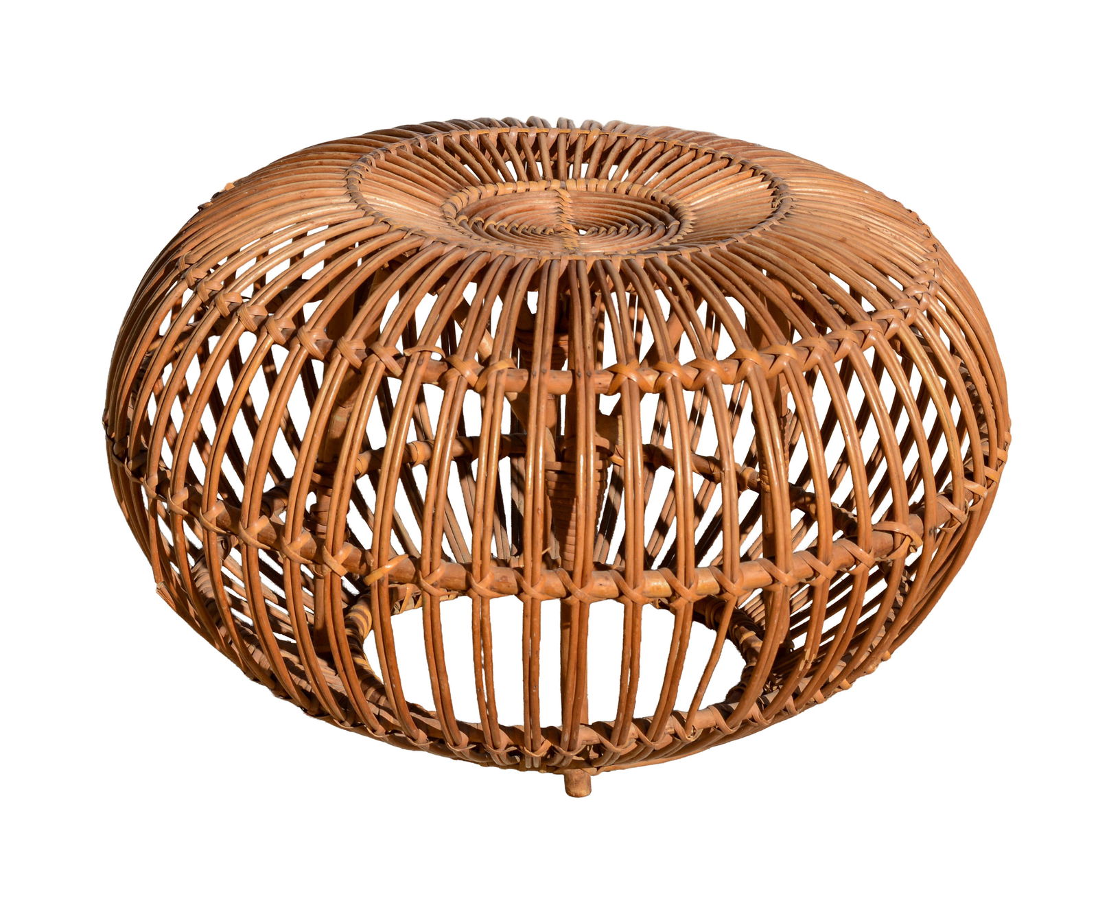 Low Wicker Stool. (1 of 3)