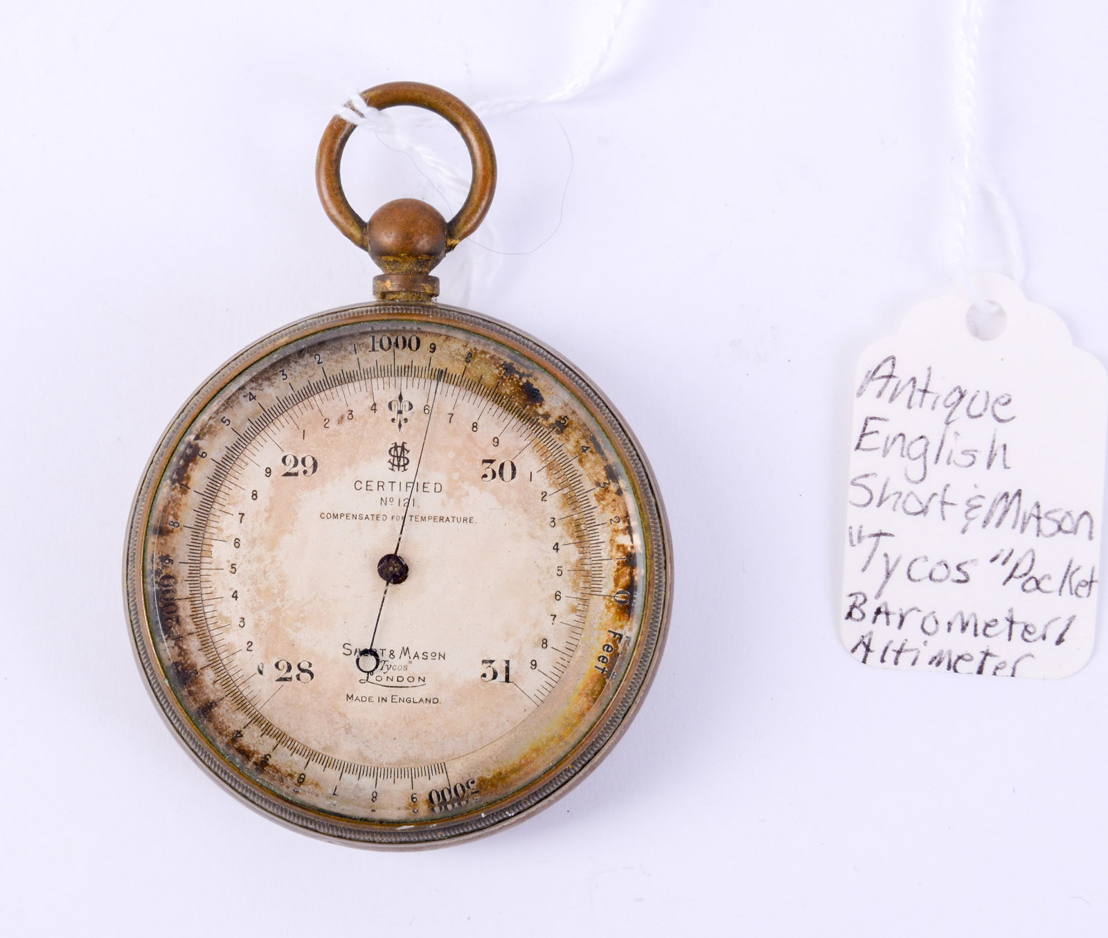 English Short & Mason Tycos Pocket Barometer and Altimeter. (1 of 2)