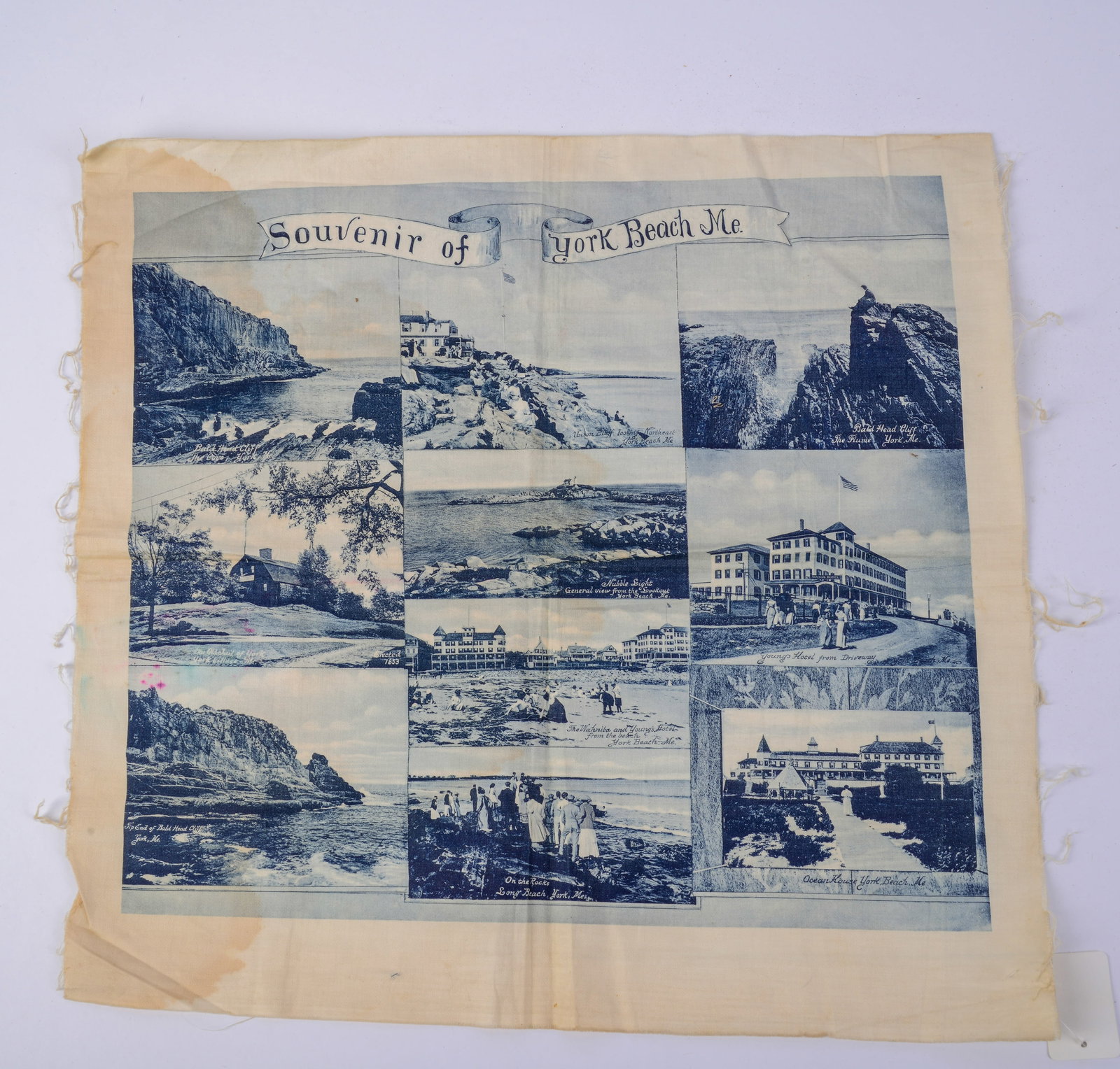 York Beach Printed Fabric.: 18 x 18 inches.