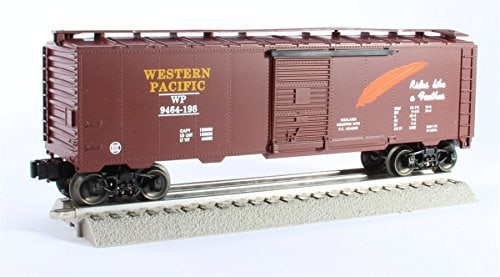 Western Pacific Box Car.: You are looking at a unique Lionel boxcar. This is the larger style 1/48 boxcar often called Standard O, so you can run it with your scale-looking cars such as Atlas O or MTH Premier, or you can run i