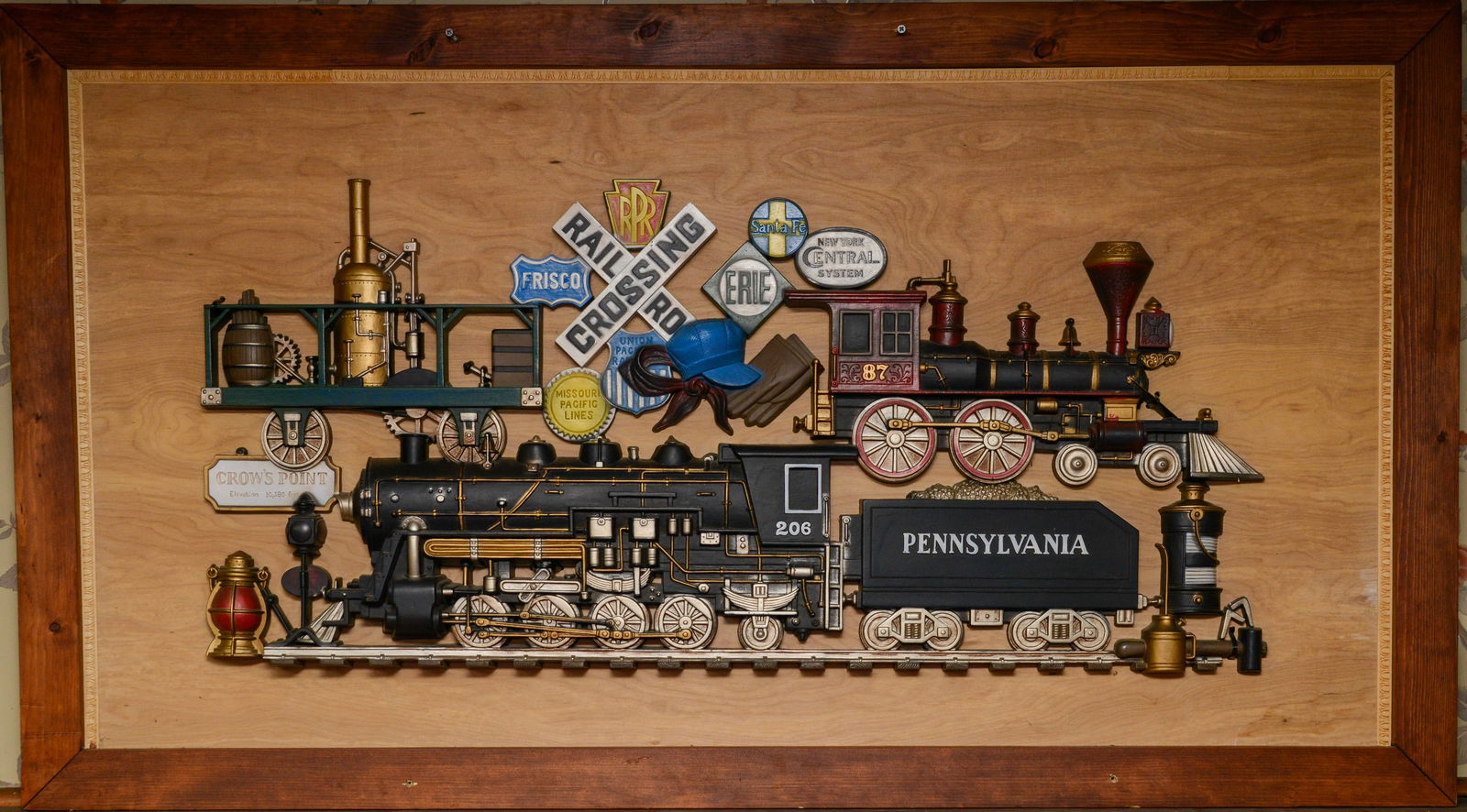 New York Central System Wall Art.: Approximately 30 x 36 inches.