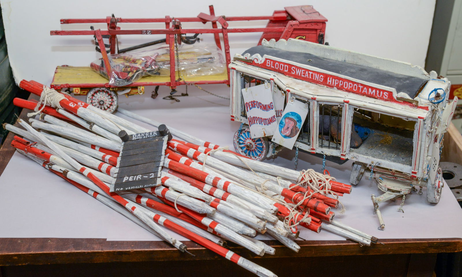 Two Folk Art Circus Trains. - 2