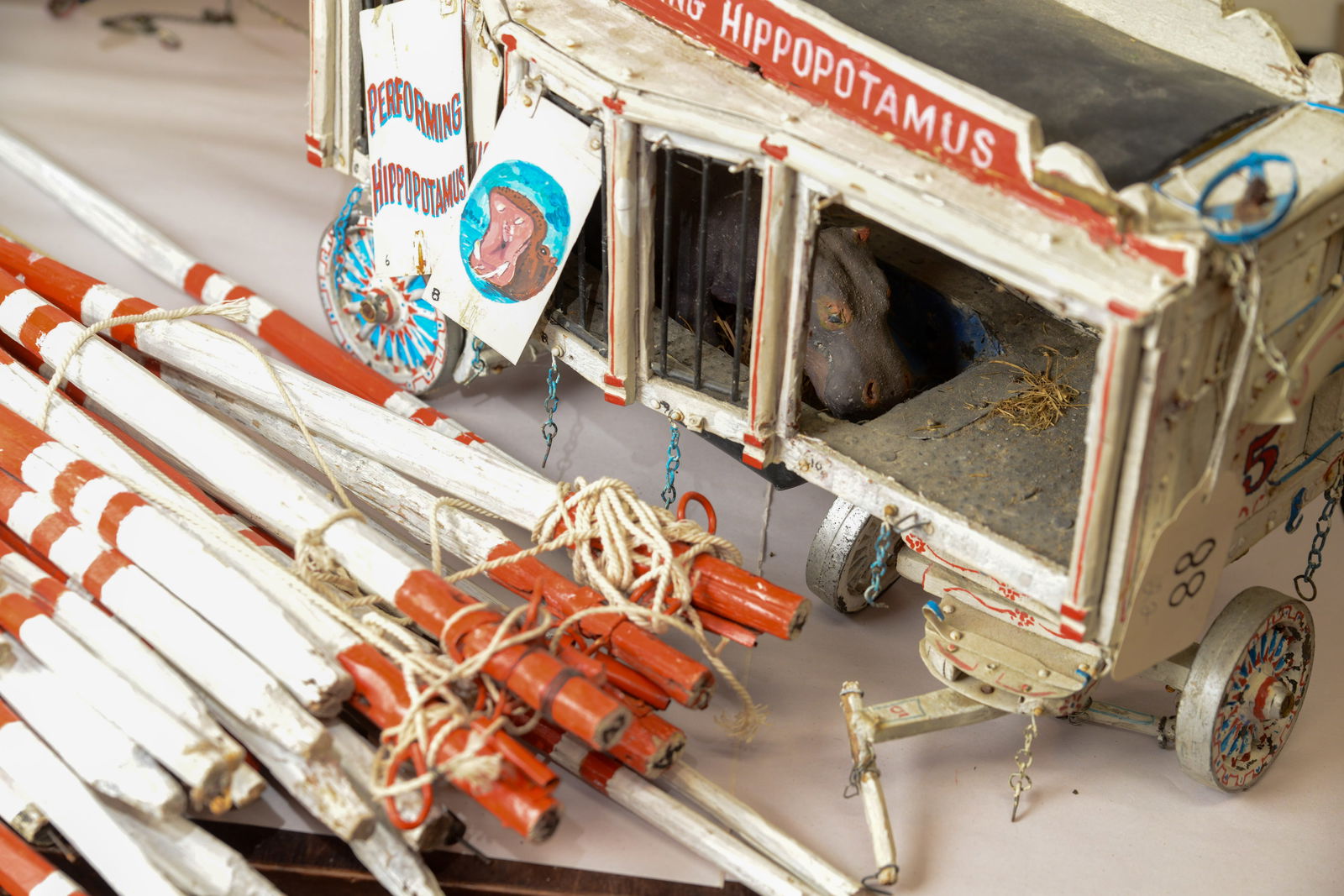 Two Folk Art Circus Trains. - 5