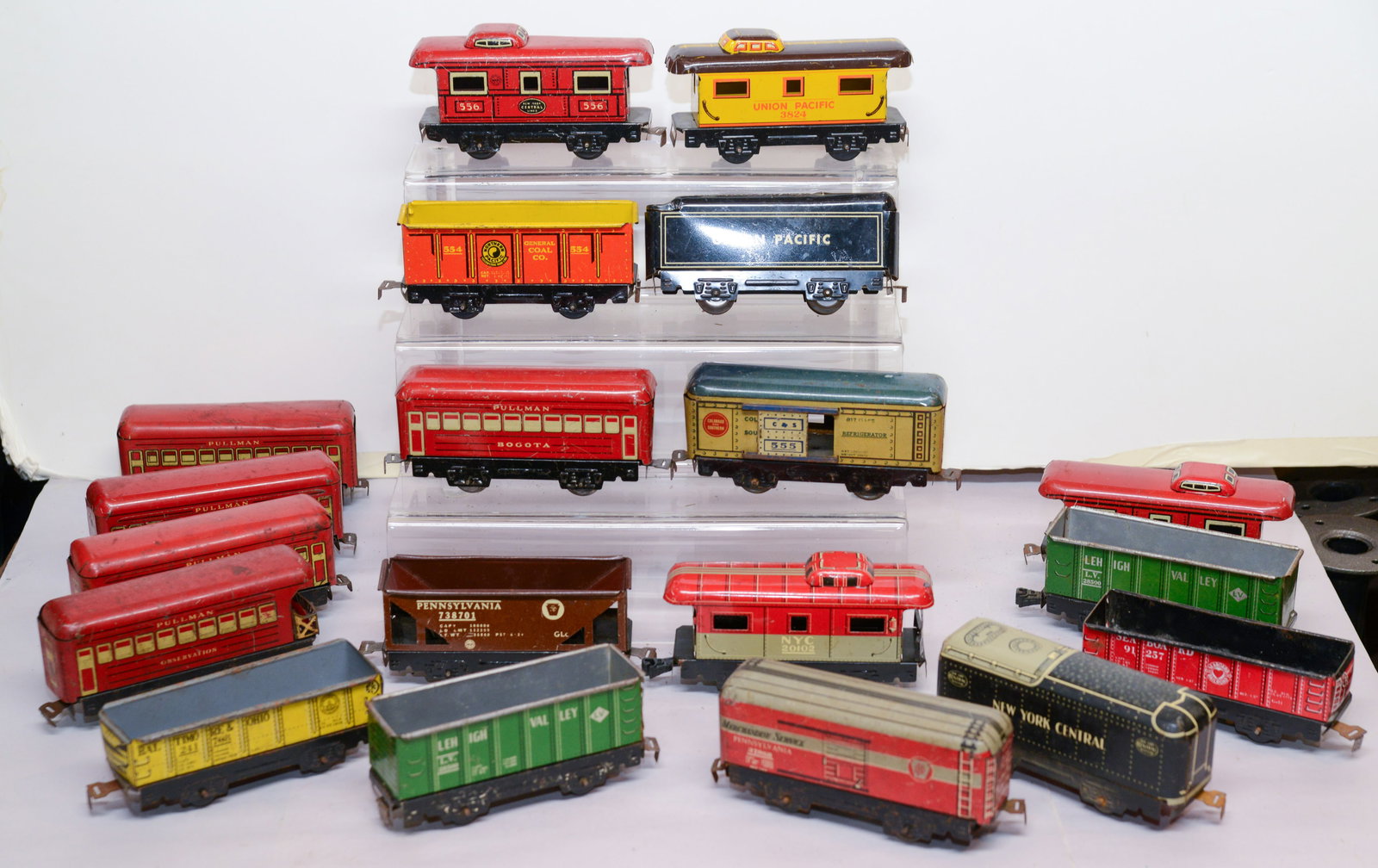 Nineteen Train Cars. - 2