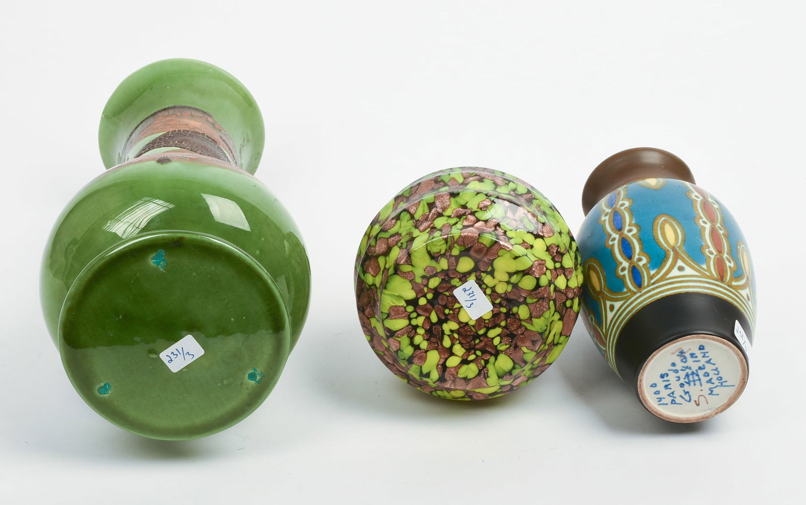 Three Artist Made Vases. - 5