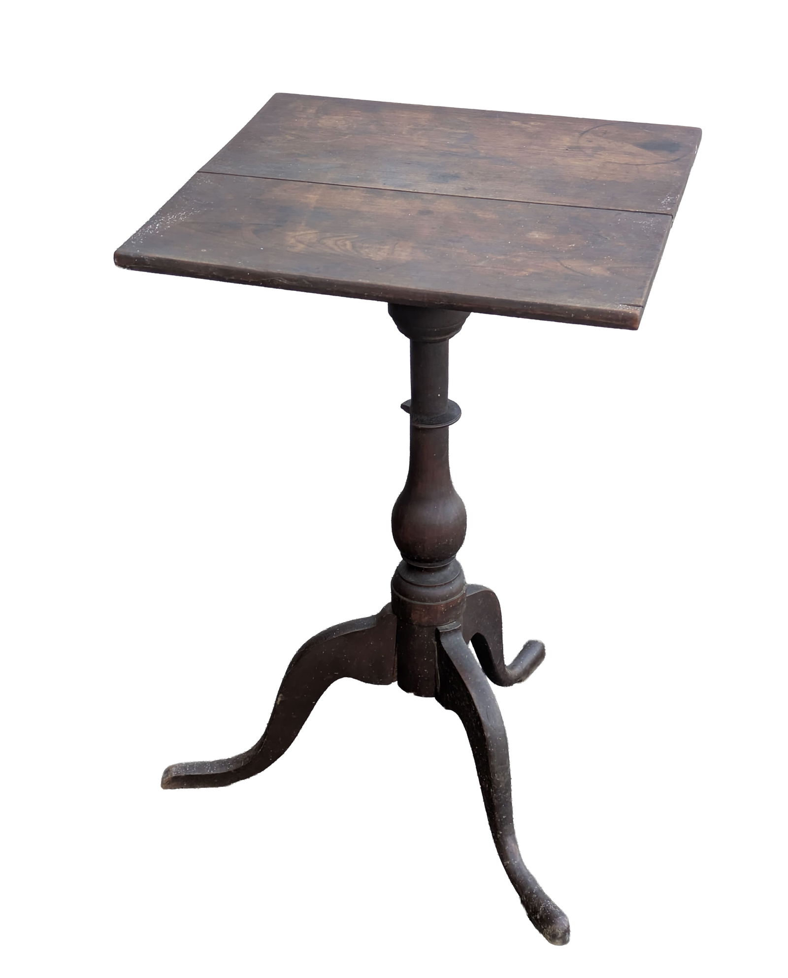 New England Queen Anne Candlestand.: Height 37 inches, top 17 x 17 inches.