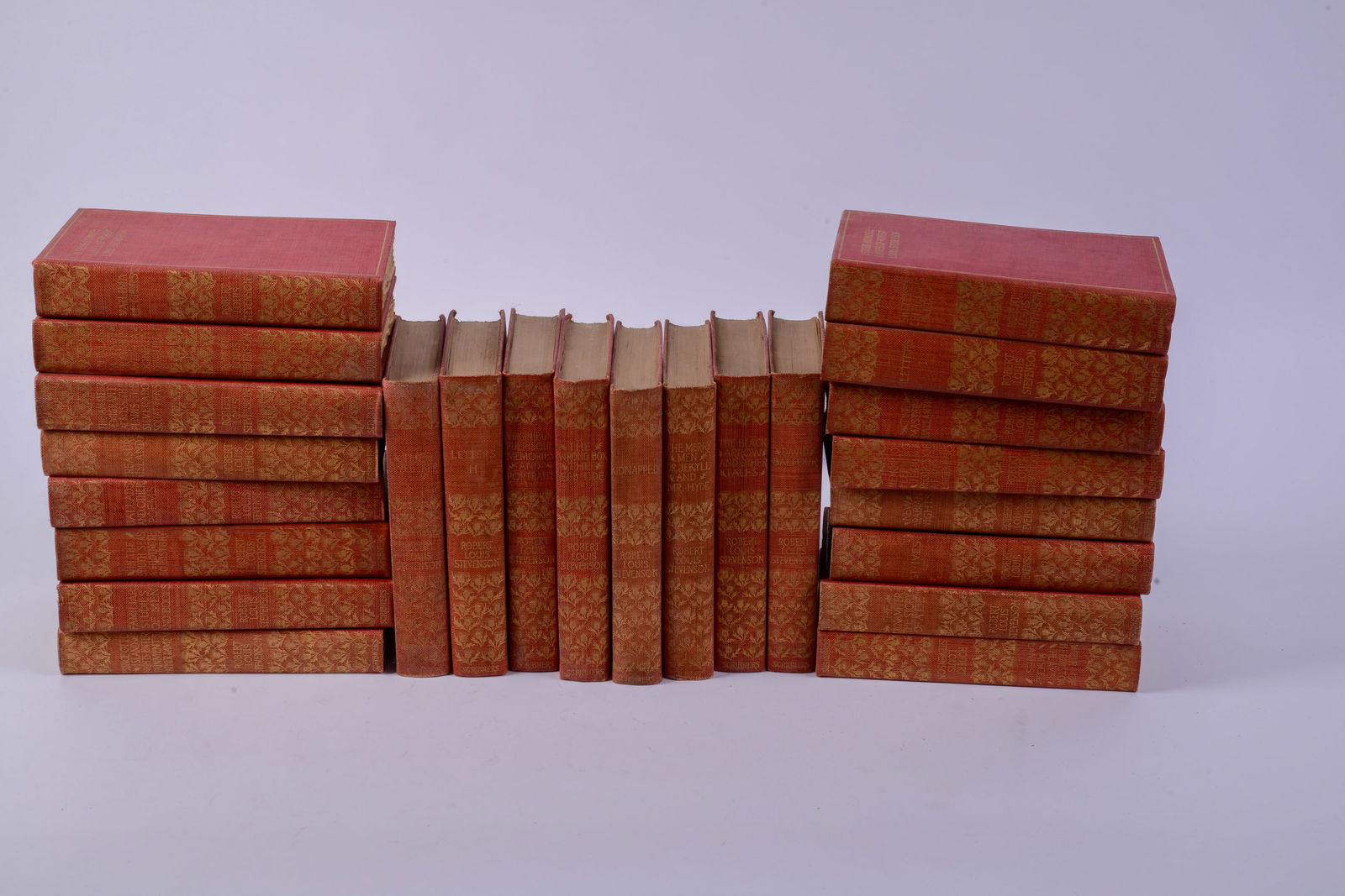 Twenty Four Volumes of Robert Louis Stevenson Works.: Published by Charles Scribner's Sons, New York, 1898. Good condition, some minor foxing.