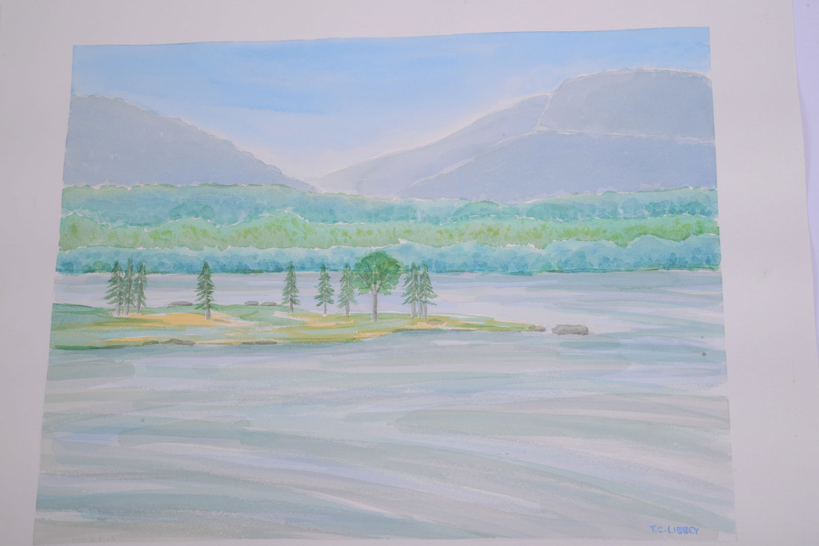 T.C. Libbey. Three Watercolors. - 2