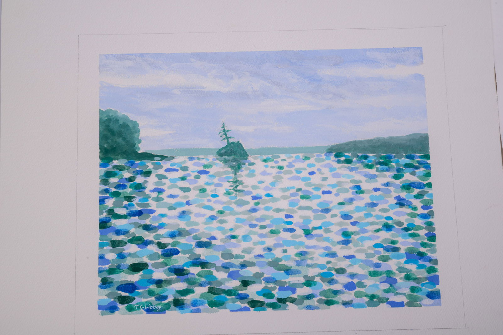 T.C. Libbey. Three Watercolors. - 4